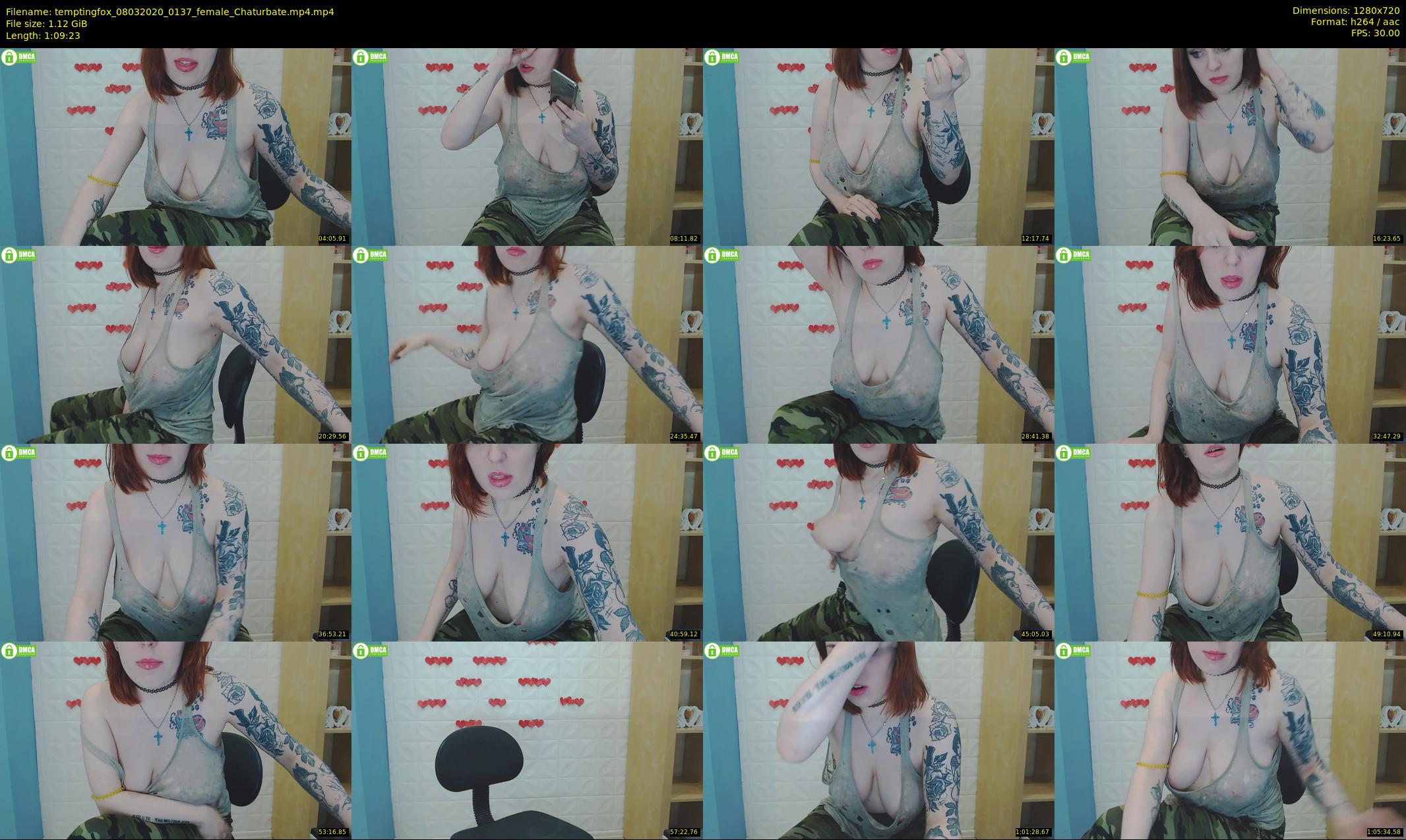 temptingfox — 70 minute Chaturbate female cam show recording, 720p, Mar 8, 2020