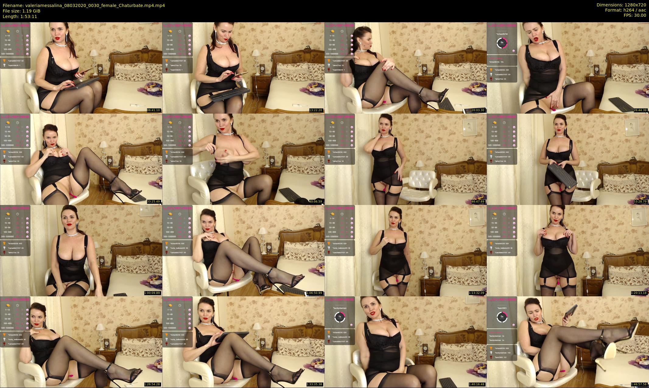 valeriamessalina — 114 minute Chaturbate female cam show recording, 720p, Mar 8, 2020