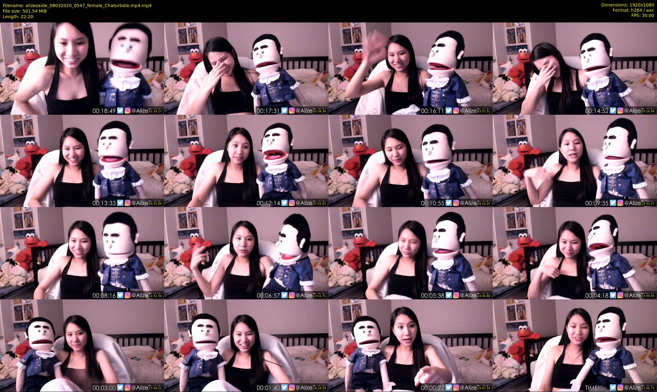 alizezaide — 23 minute Chaturbate female cam show recording, 1080p, Mar 8, 2020