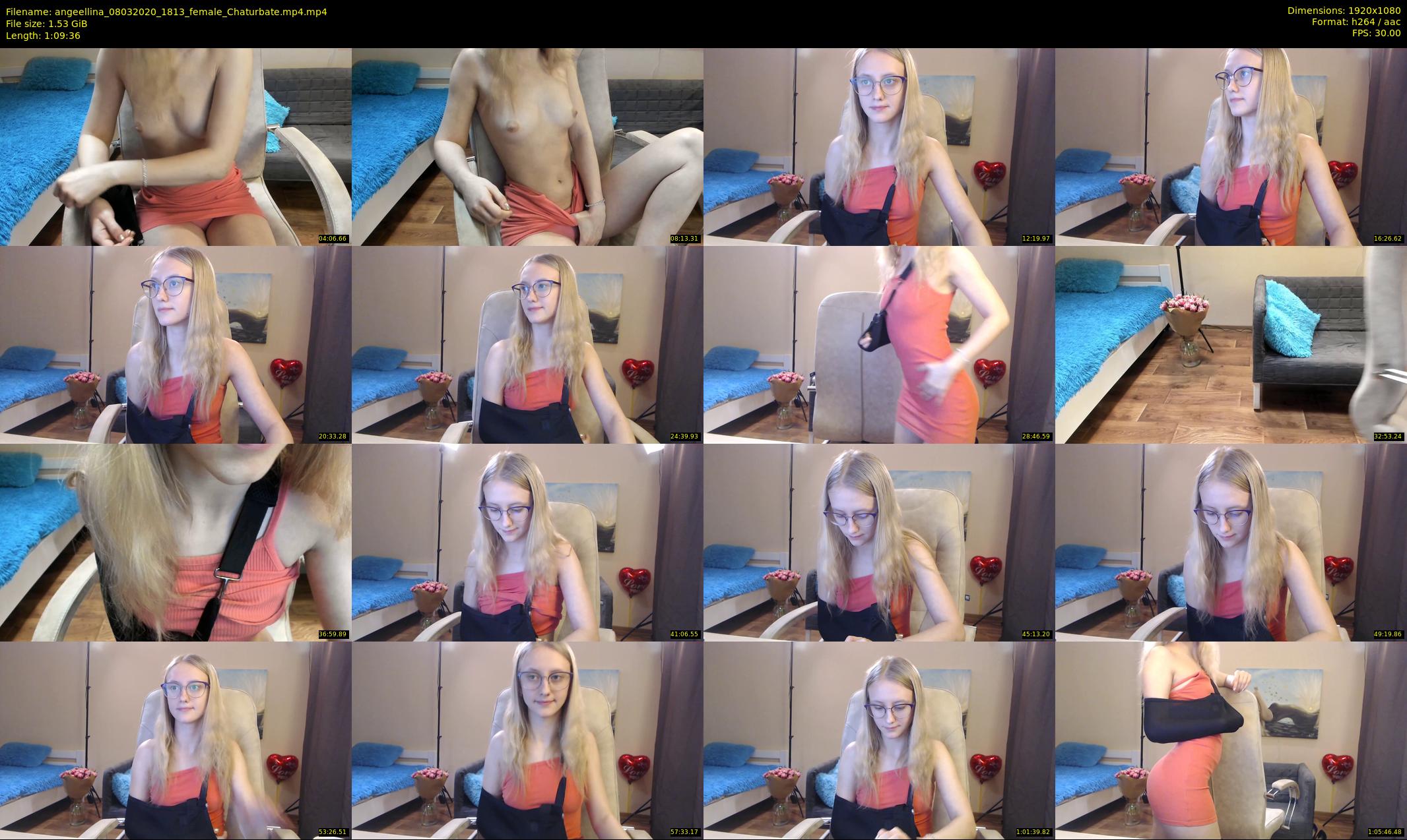angeellina — 70 minute Chaturbate female cam show recording, 1080p, Mar 8, 2020