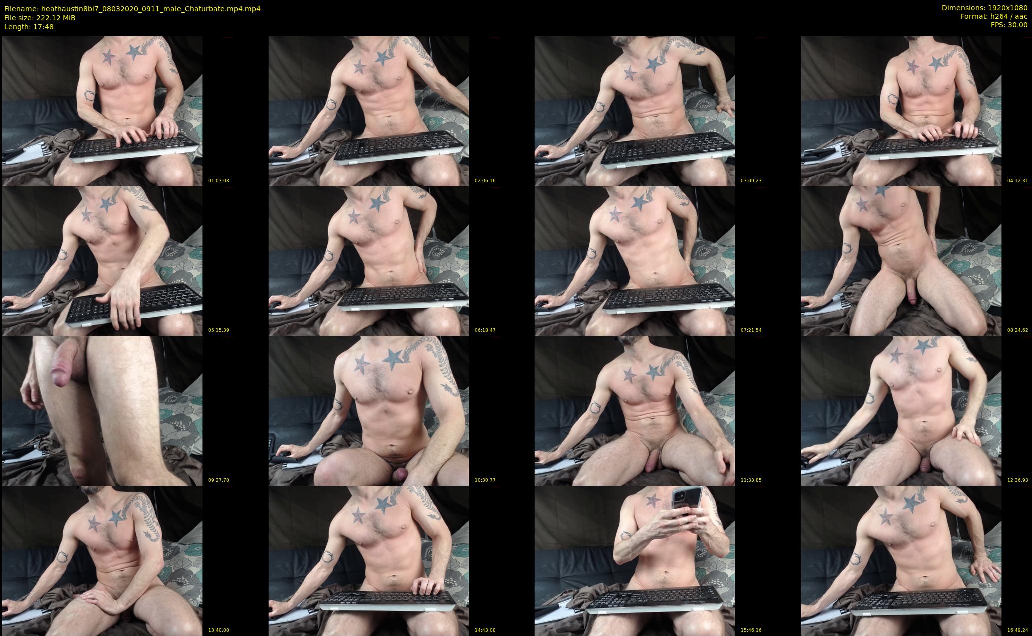 heathaustin8bi7 — 18 minute Chaturbate male cam show recording, 1080p, Mar 8, 2020