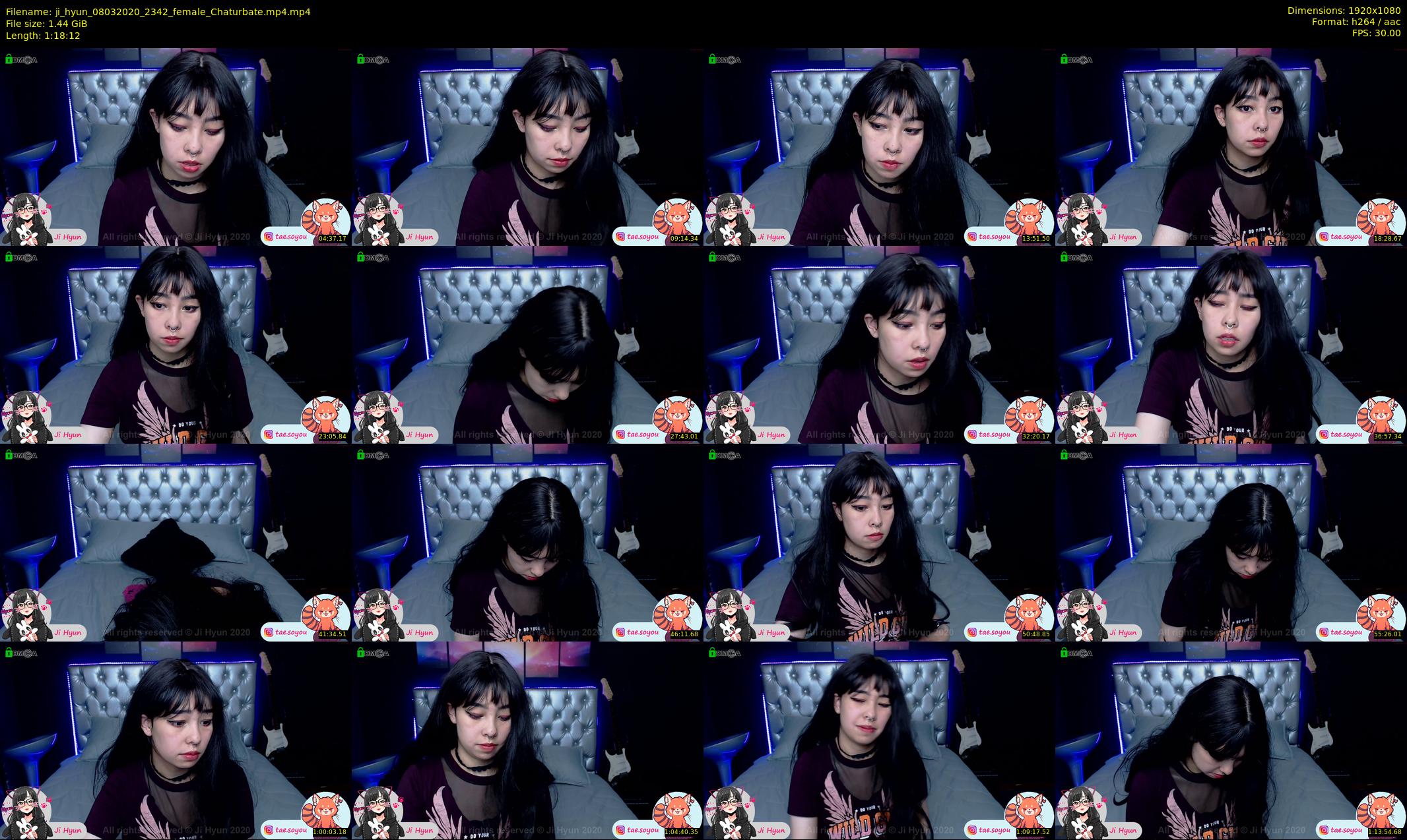 ji_hyun — 79 minute Chaturbate female cam show recording, 1080p, Mar 8, 2020