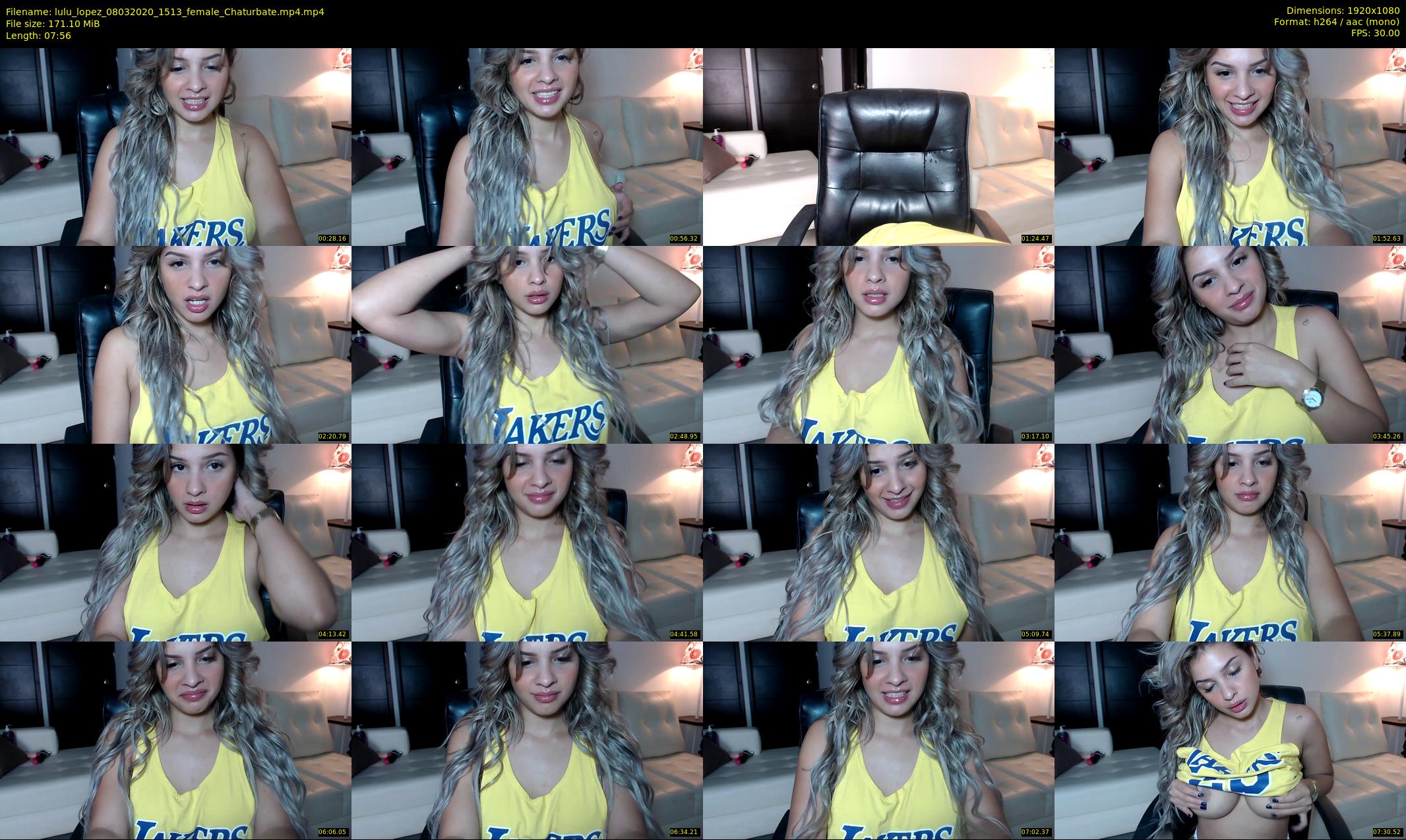 lulu_lopez — 8 minute Chaturbate female cam show recording, 1080p, Mar 8, 2020