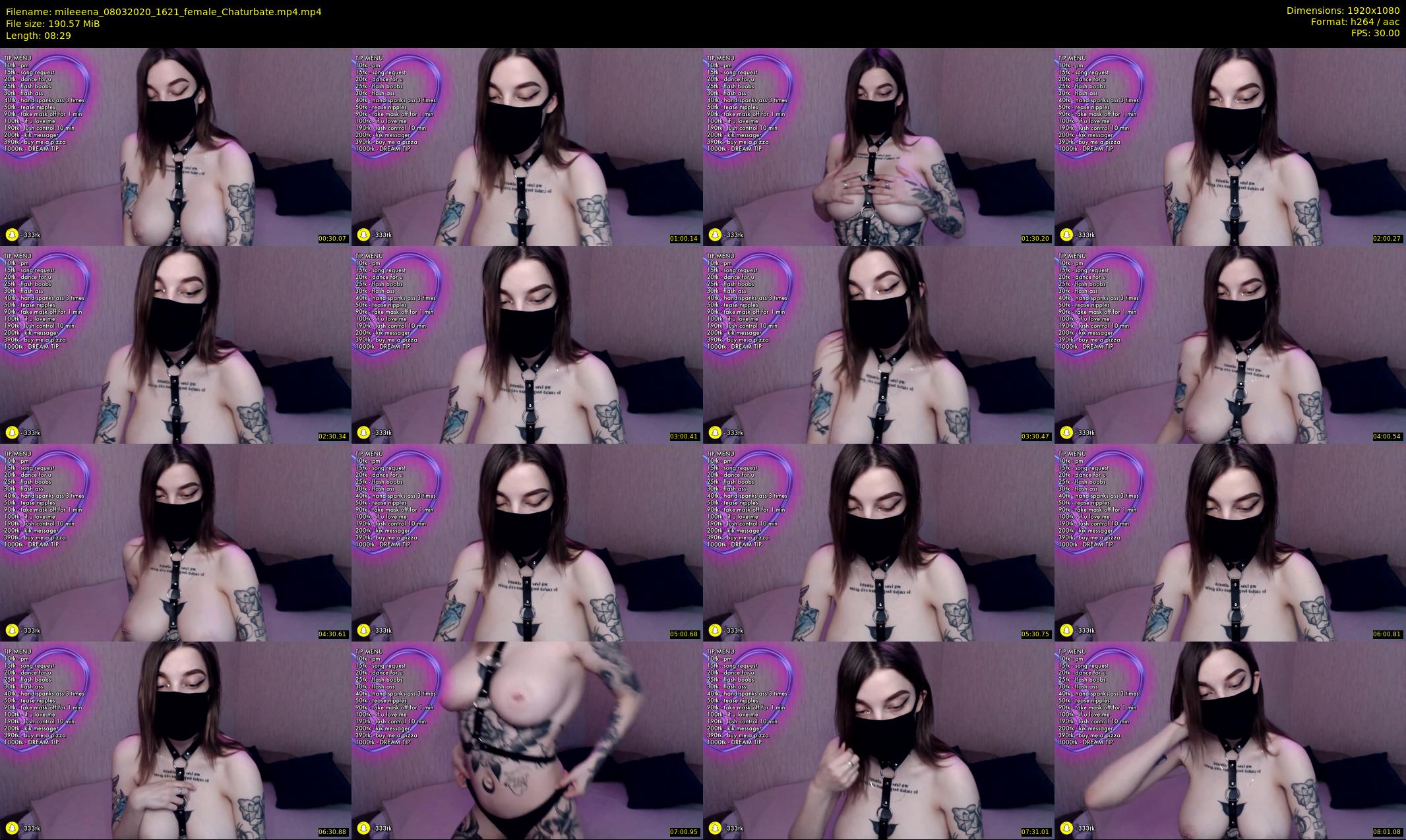 mileeena — 9 minute Chaturbate female cam show recording, 1080p, Mar 8, 2020