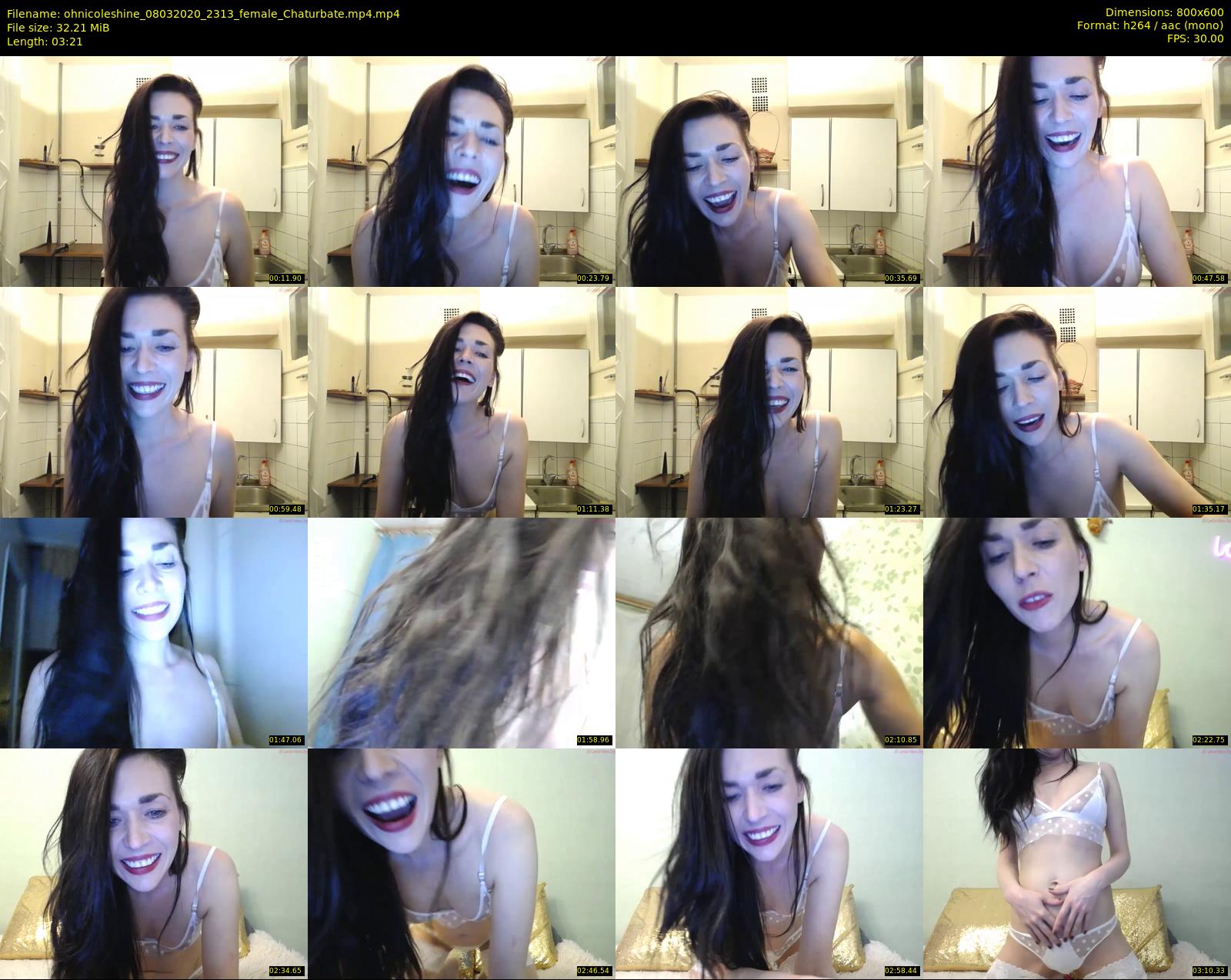 ohnicoleshine — 4 minute Chaturbate female cam show recording, 480p, Mar 8, 2020