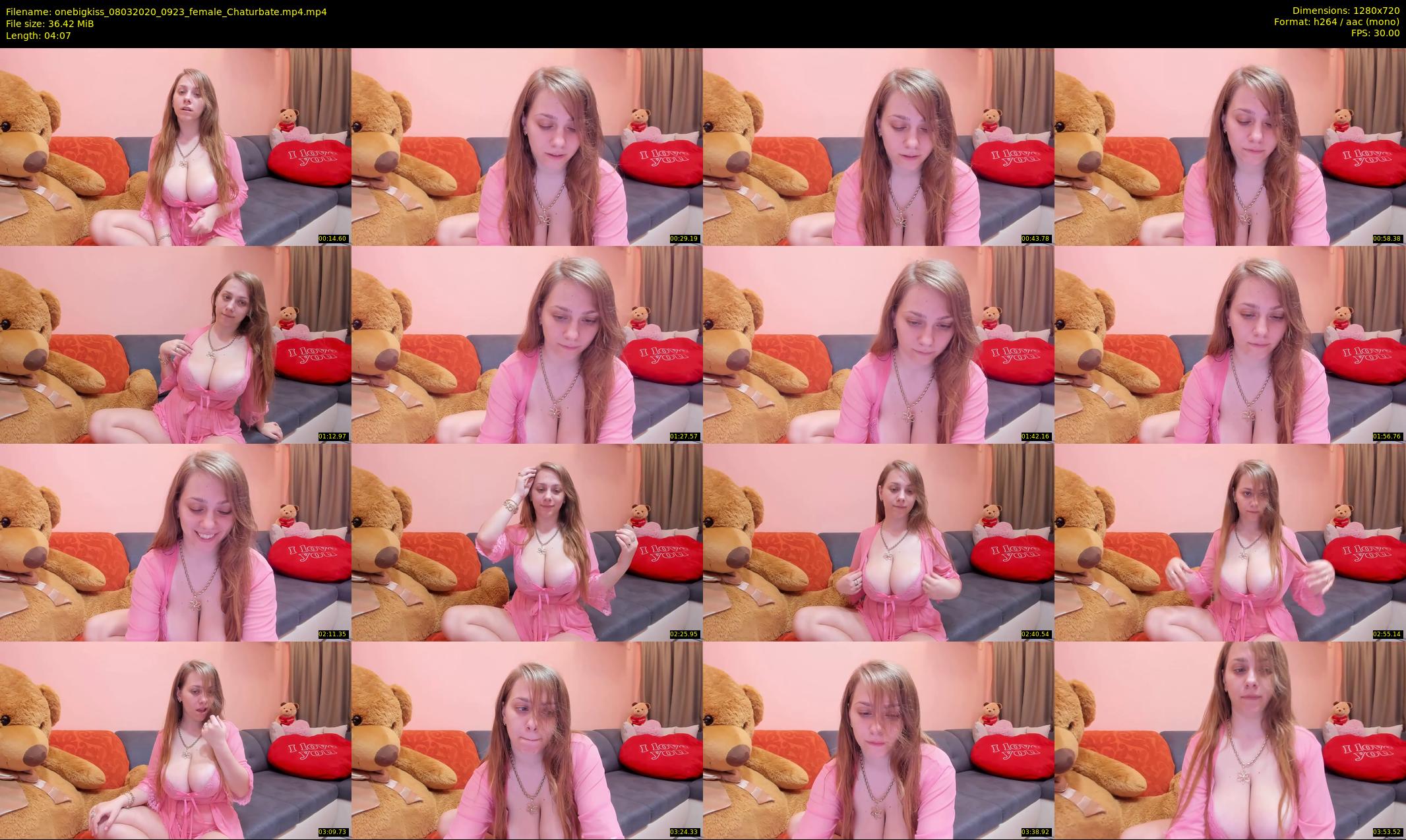 onebigkiss — 5 minute Chaturbate female cam show recording, 720p, Mar 8, 2020