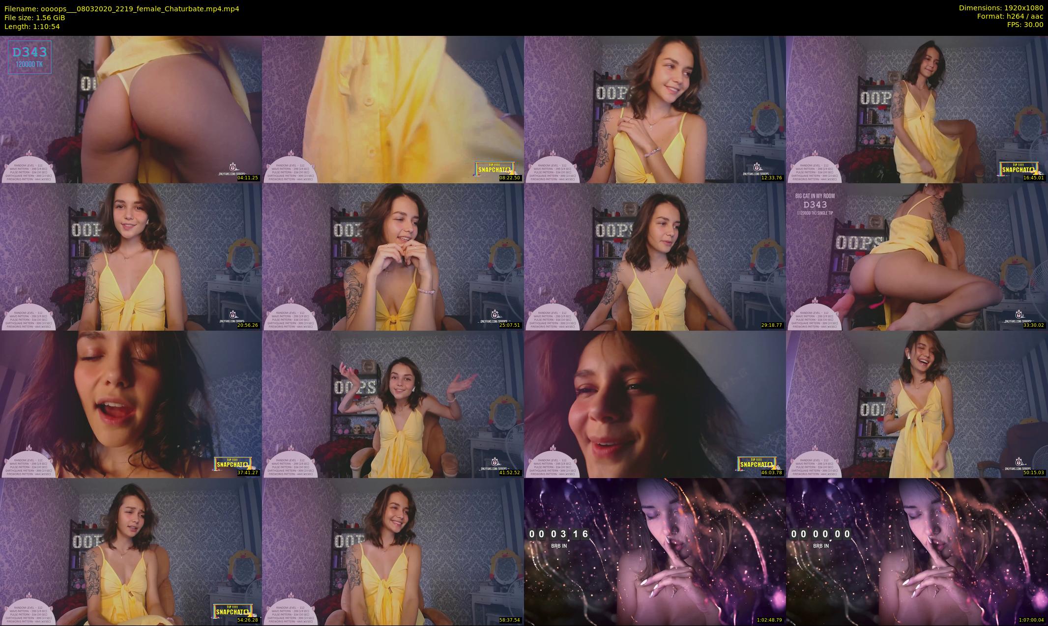 oooops__ — 71 minute Chaturbate female cam show recording, 1080p, Mar 8, 2020