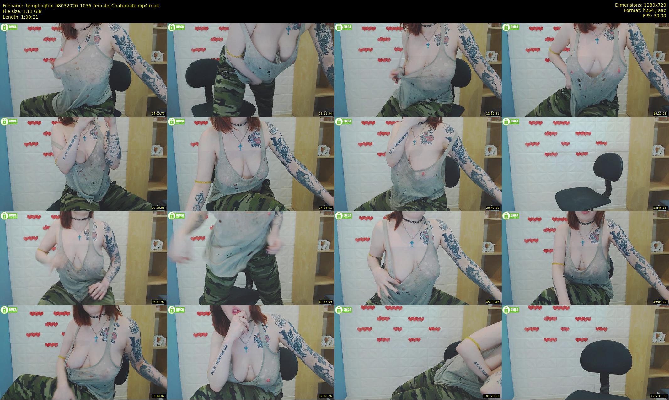 temptingfox — 70 minute Chaturbate female cam show recording, 720p, Mar 8, 2020