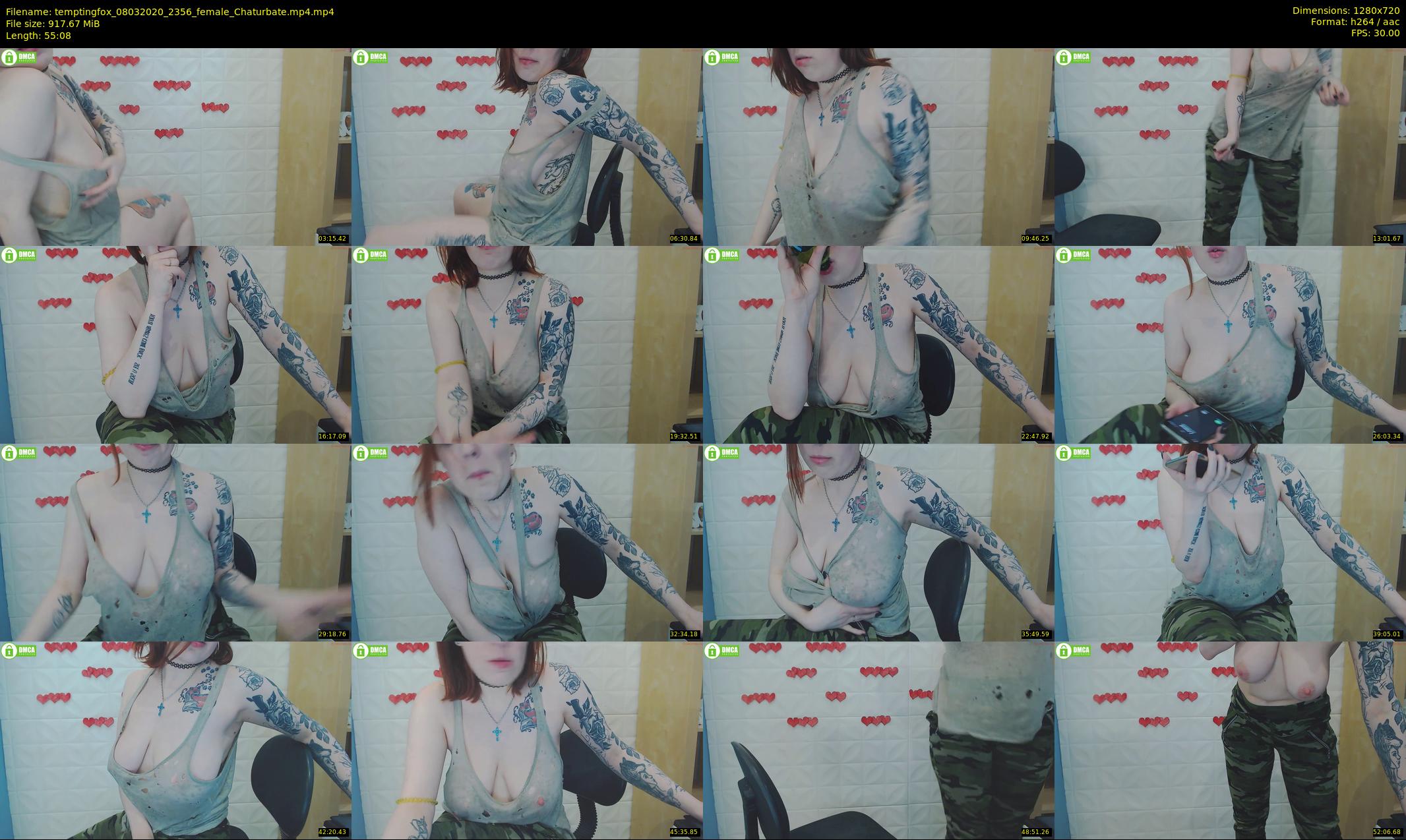 temptingfox — 56 minute Chaturbate female cam show recording, 720p, Mar 8, 2020