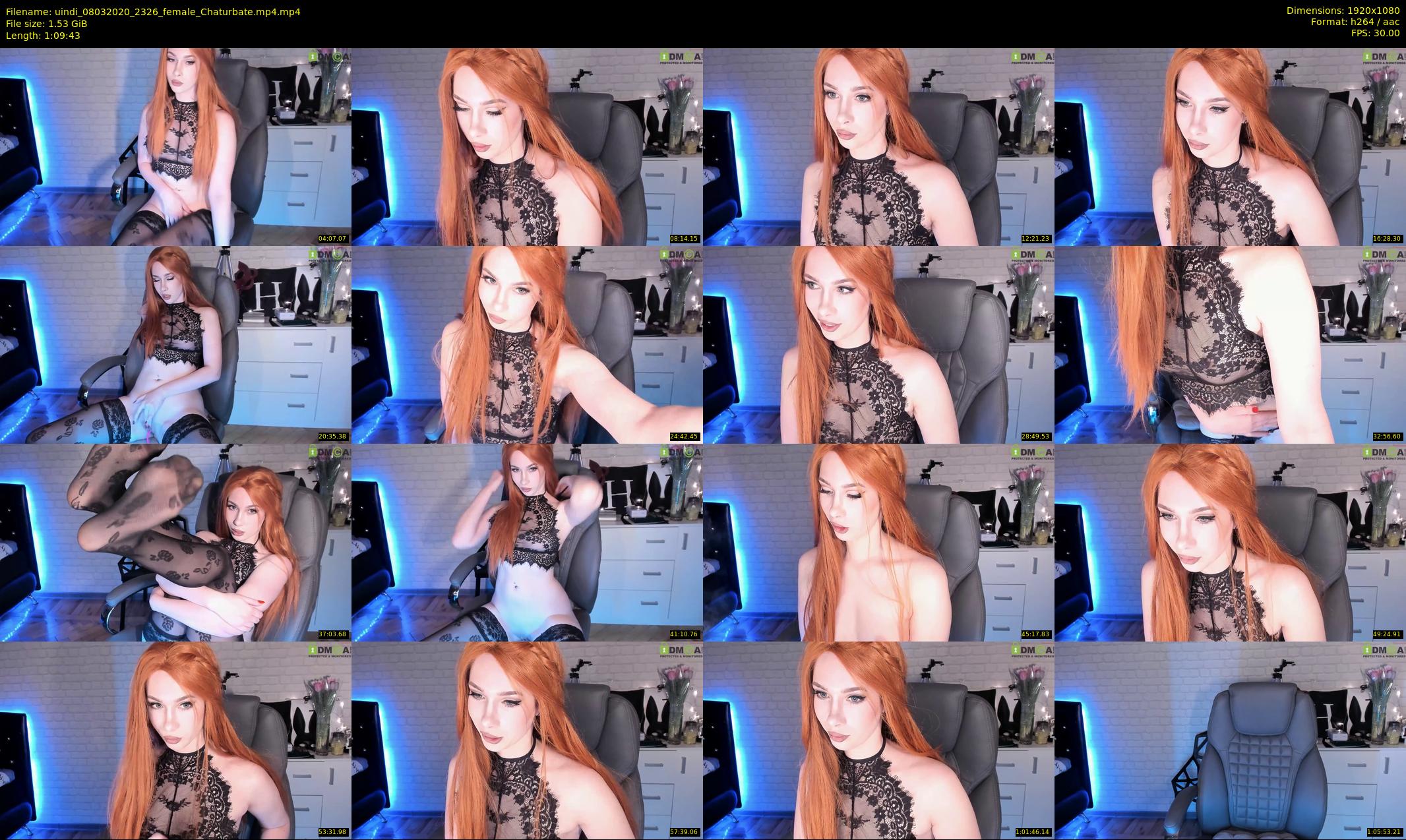 uindi — 70 minute Chaturbate female cam show recording, 1080p, Mar 8, 2020