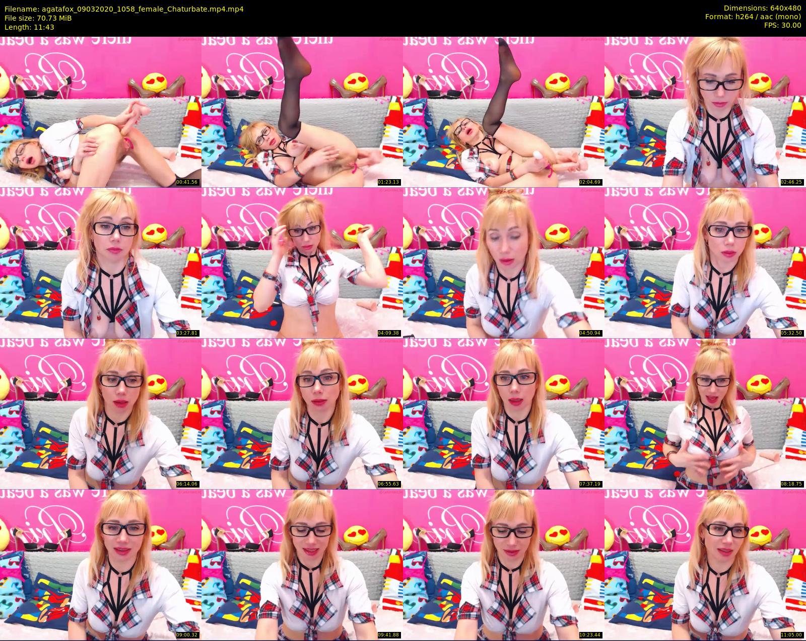 agatafox — 12 minute Chaturbate female cam show recording, 480p, Mar 9, 2020