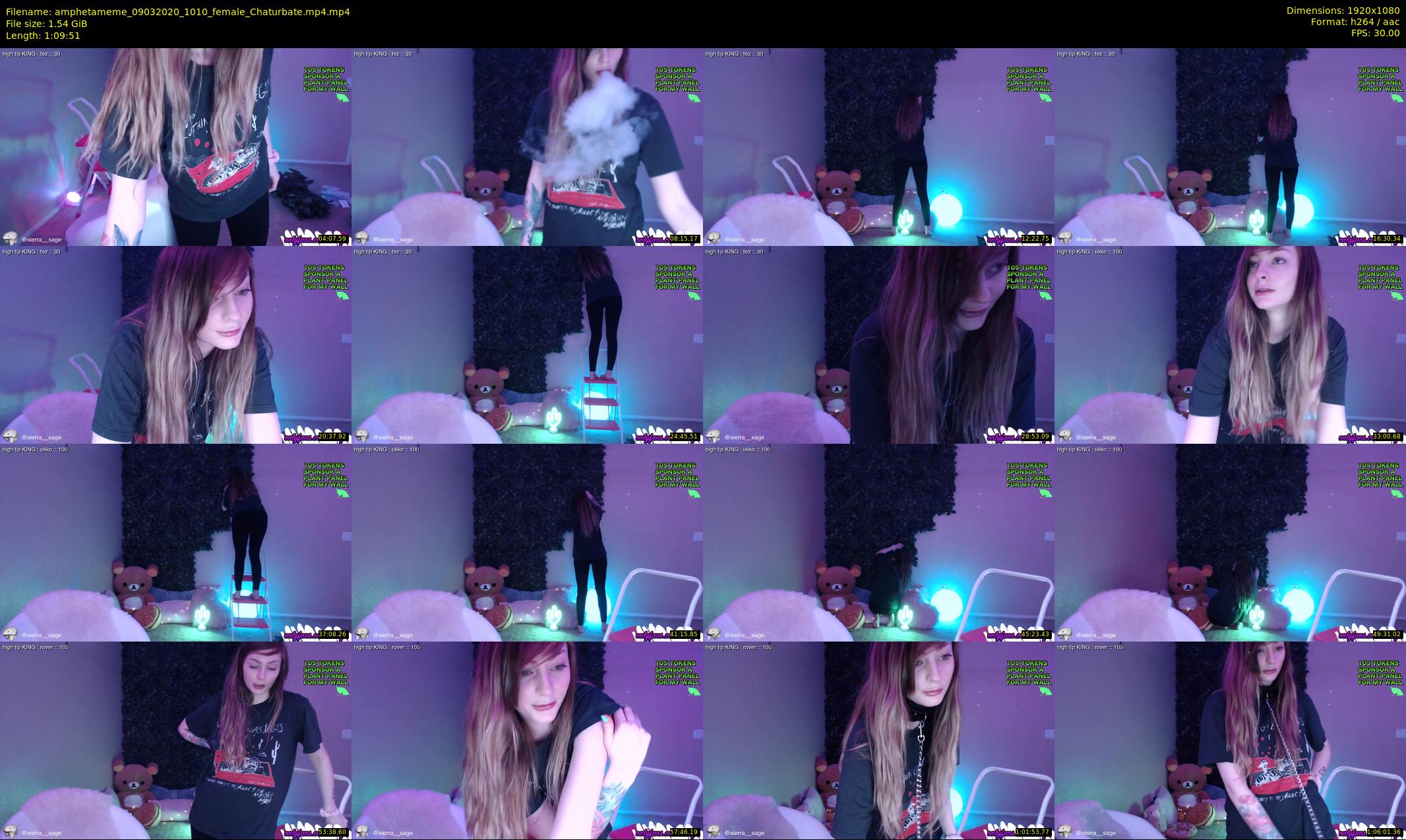 amphetameme — 70 minute Chaturbate female cam show recording, 1080p, Mar 9, 2020