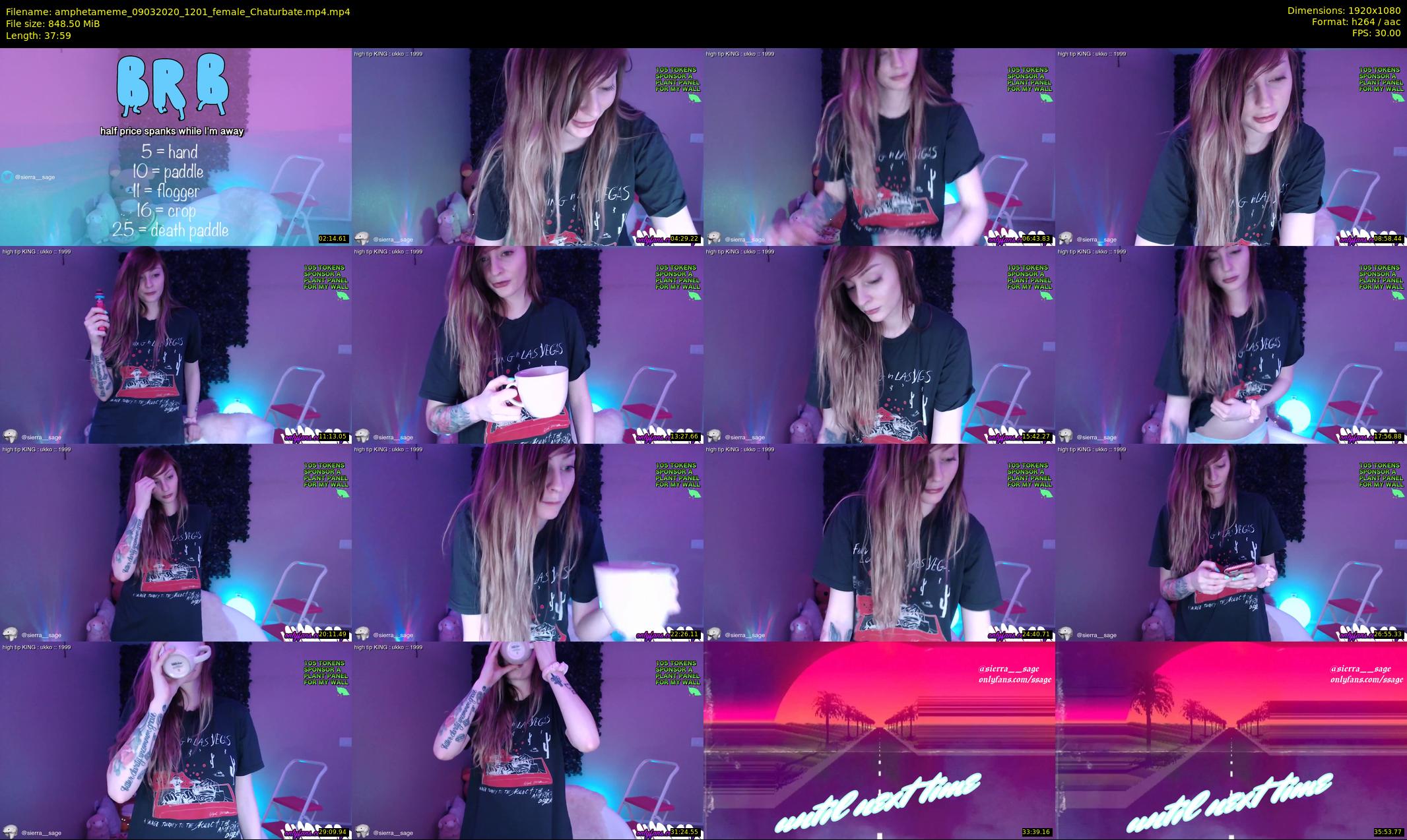 amphetameme — 38 minute Chaturbate female cam show recording, 1080p, Mar 9, 2020