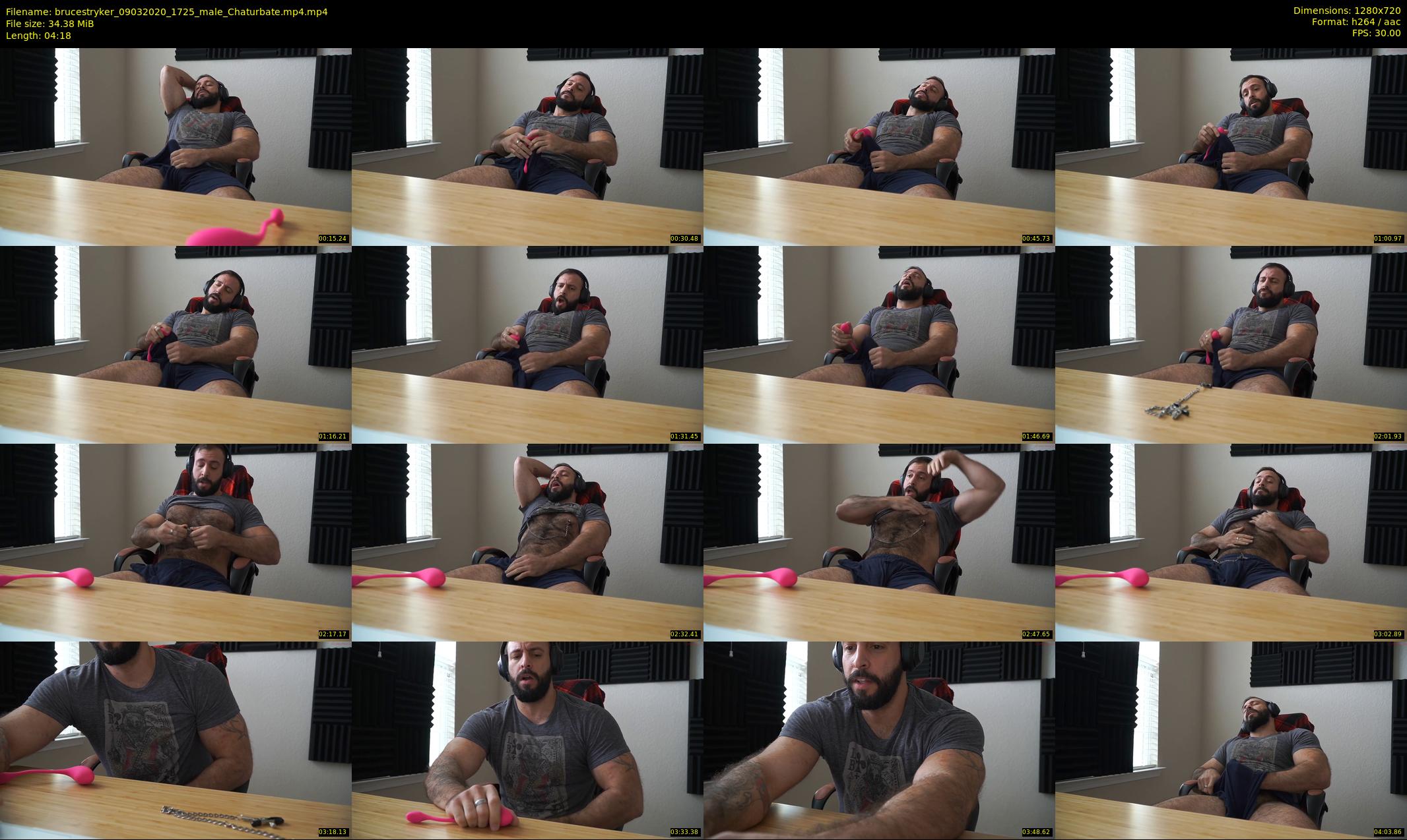 brucestryker — 5 minute Chaturbate male cam show recording, 720p, Mar 9, 2020