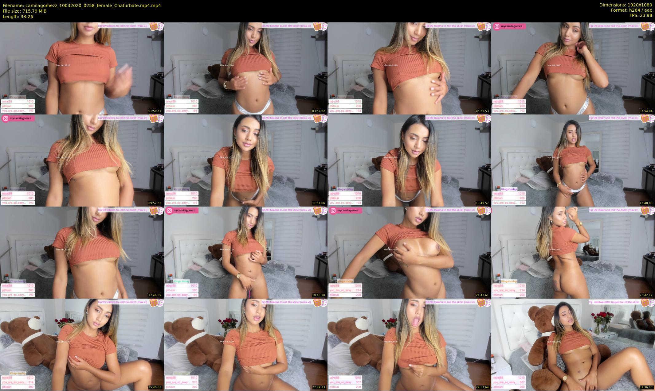 camilagomezz — 34 minute Chaturbate female cam show recording, 1080p, Mar 10, 2020
