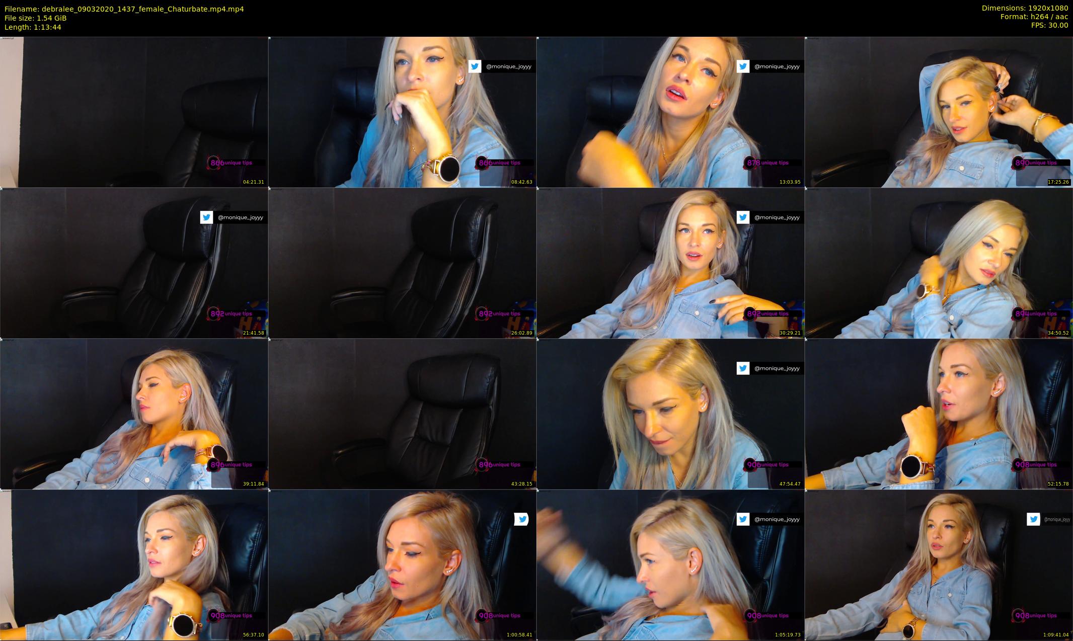 debralee — 74 minute Chaturbate female cam show recording, 1080p, Mar 9, 2020