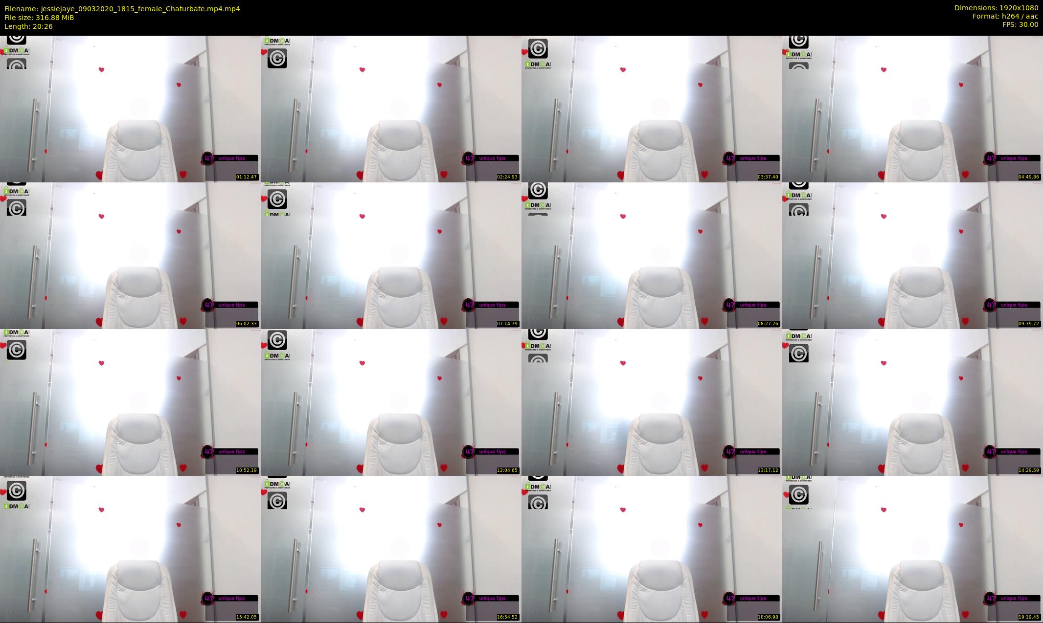 jessiejaye — 21 minute Chaturbate female cam show recording, 1080p, Mar 9, 2020