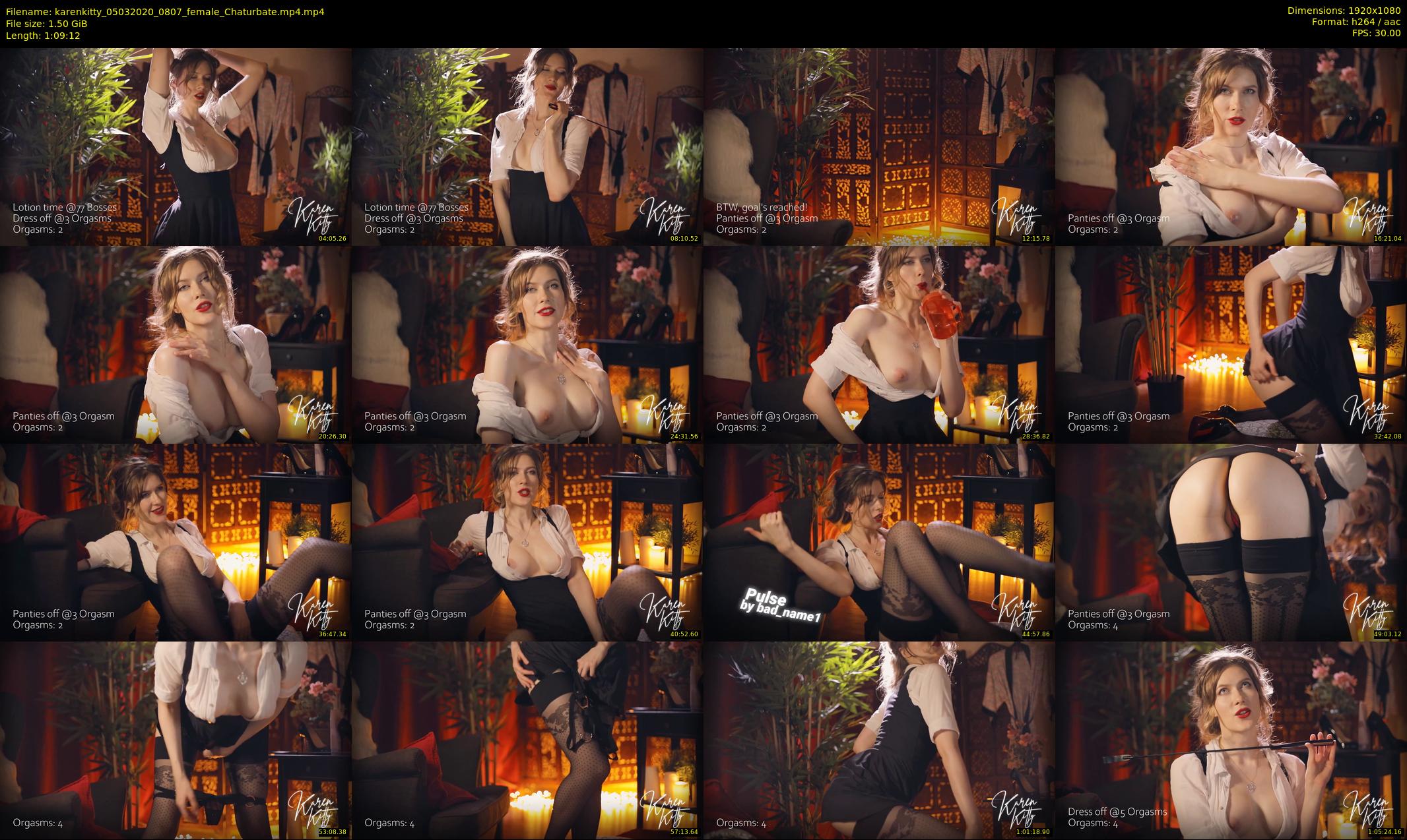 karenkitty — 70 minute Chaturbate female cam show recording, 1080p, Mar 5, 2020
