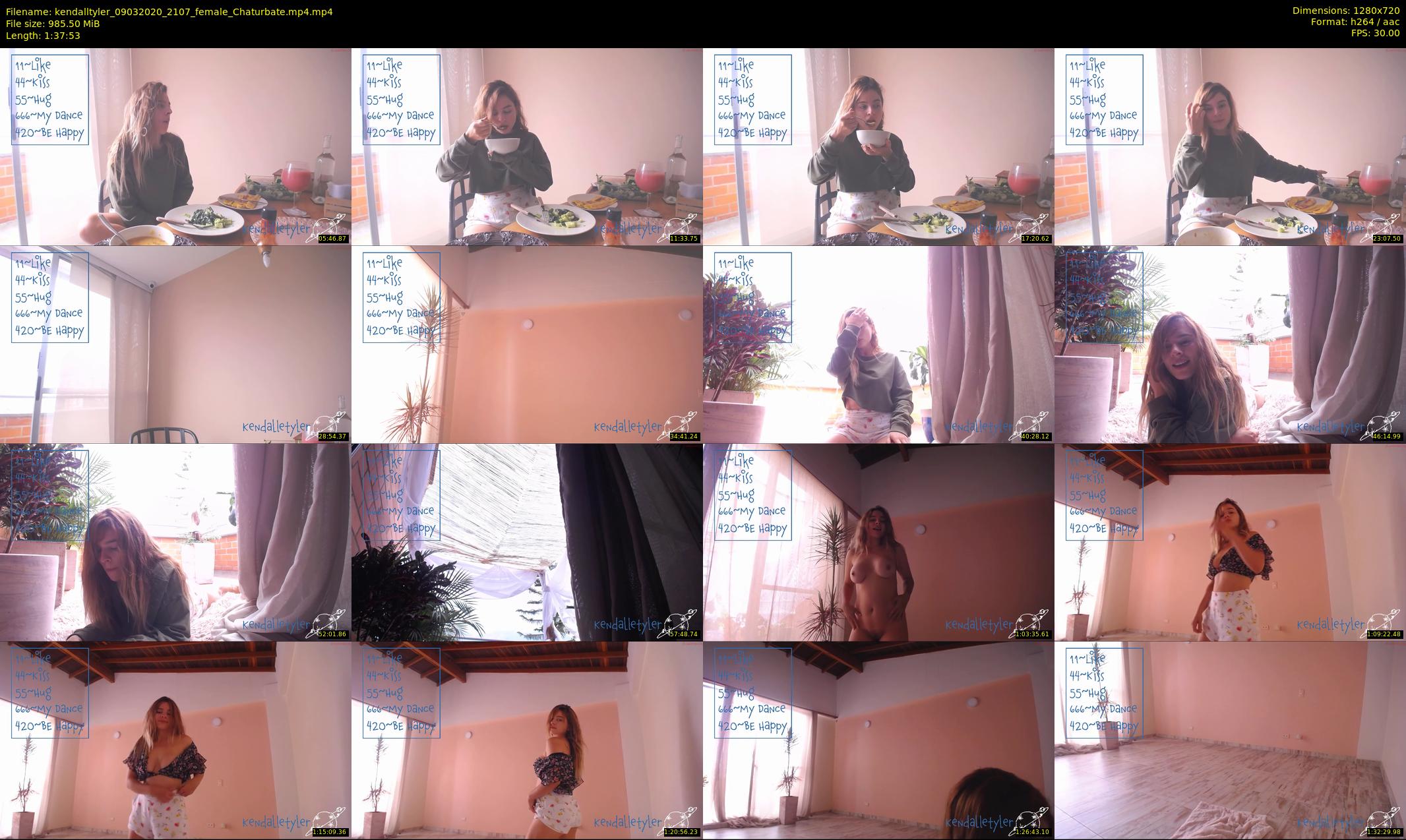 kendalltyler — 98 minute Chaturbate female cam show recording, 720p, Mar 9, 2020