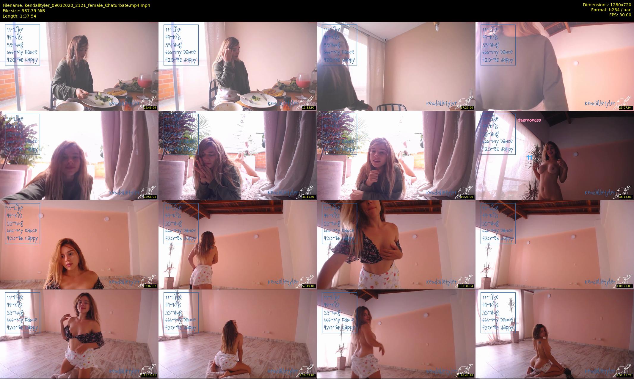kendalltyler — 98 minute Chaturbate female cam show recording, 720p, Mar 9, 2020