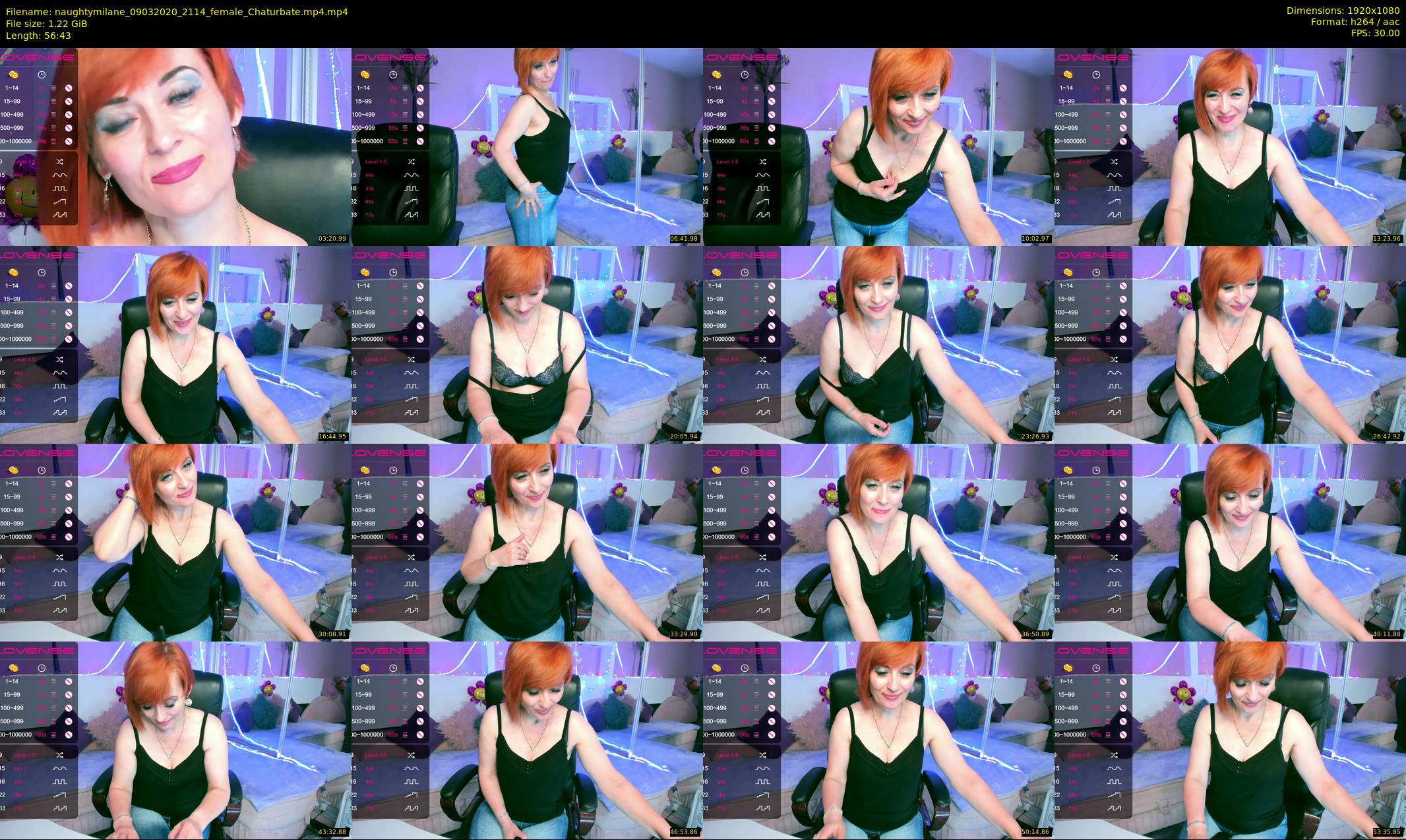 naughtymilane — 57 minute Chaturbate female cam show recording, 1080p, Mar 9, 2020