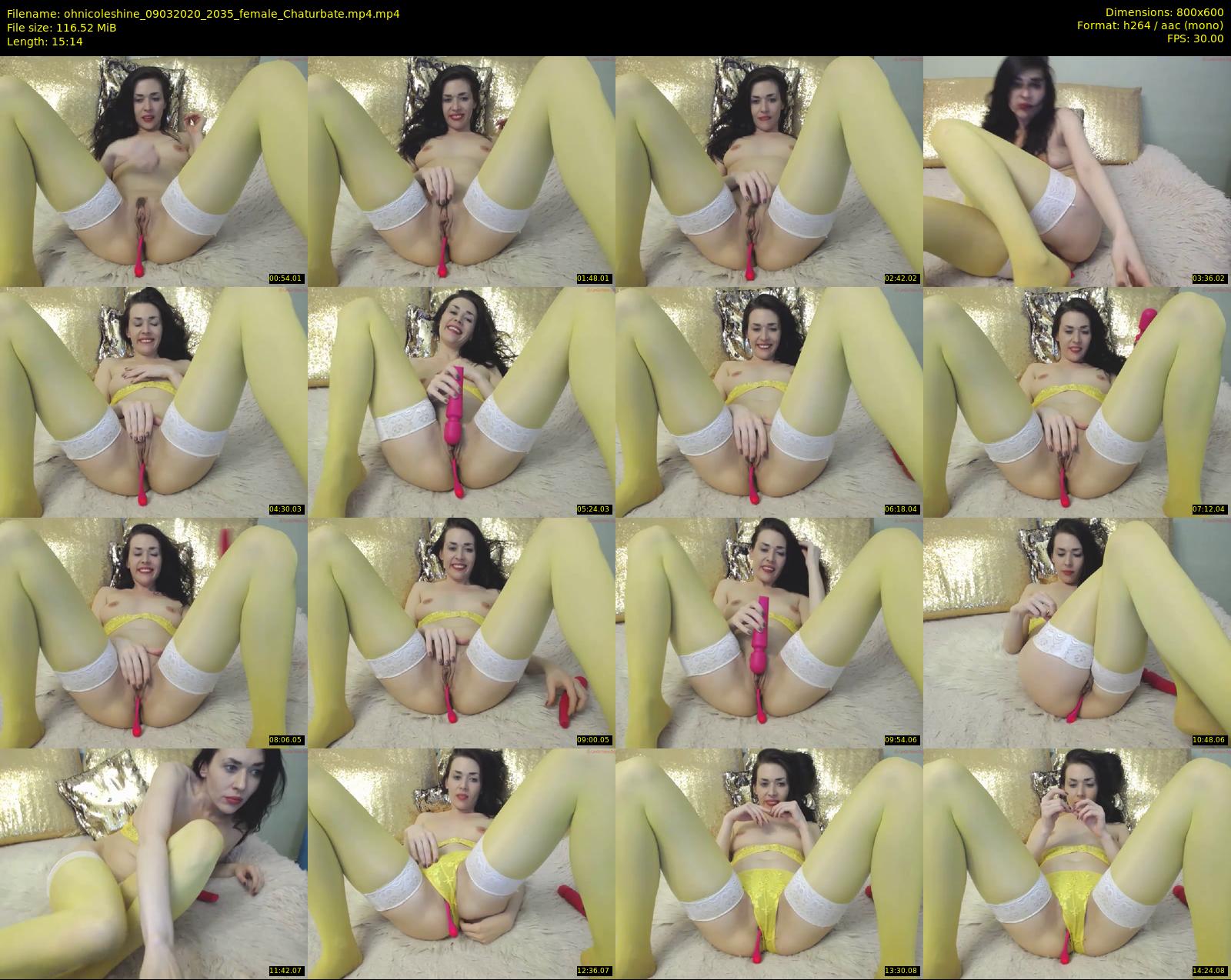 ohnicoleshine — 16 minute Chaturbate female cam show recording, 480p, Mar 9, 2020