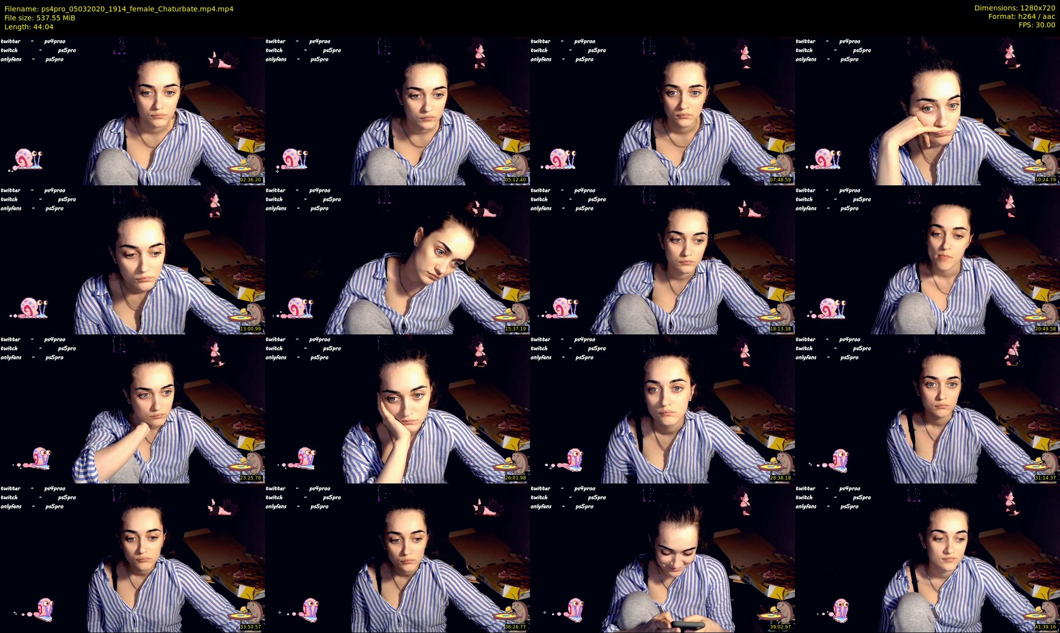 ps4pro — 45 minute Chaturbate female cam show recording, 720p, Mar 5, 2020