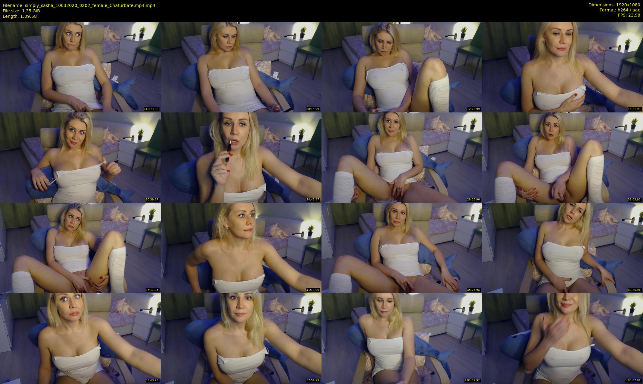 simply_sasha — 70 minute Chaturbate female cam show recording, 1080p, Mar 10, 2020