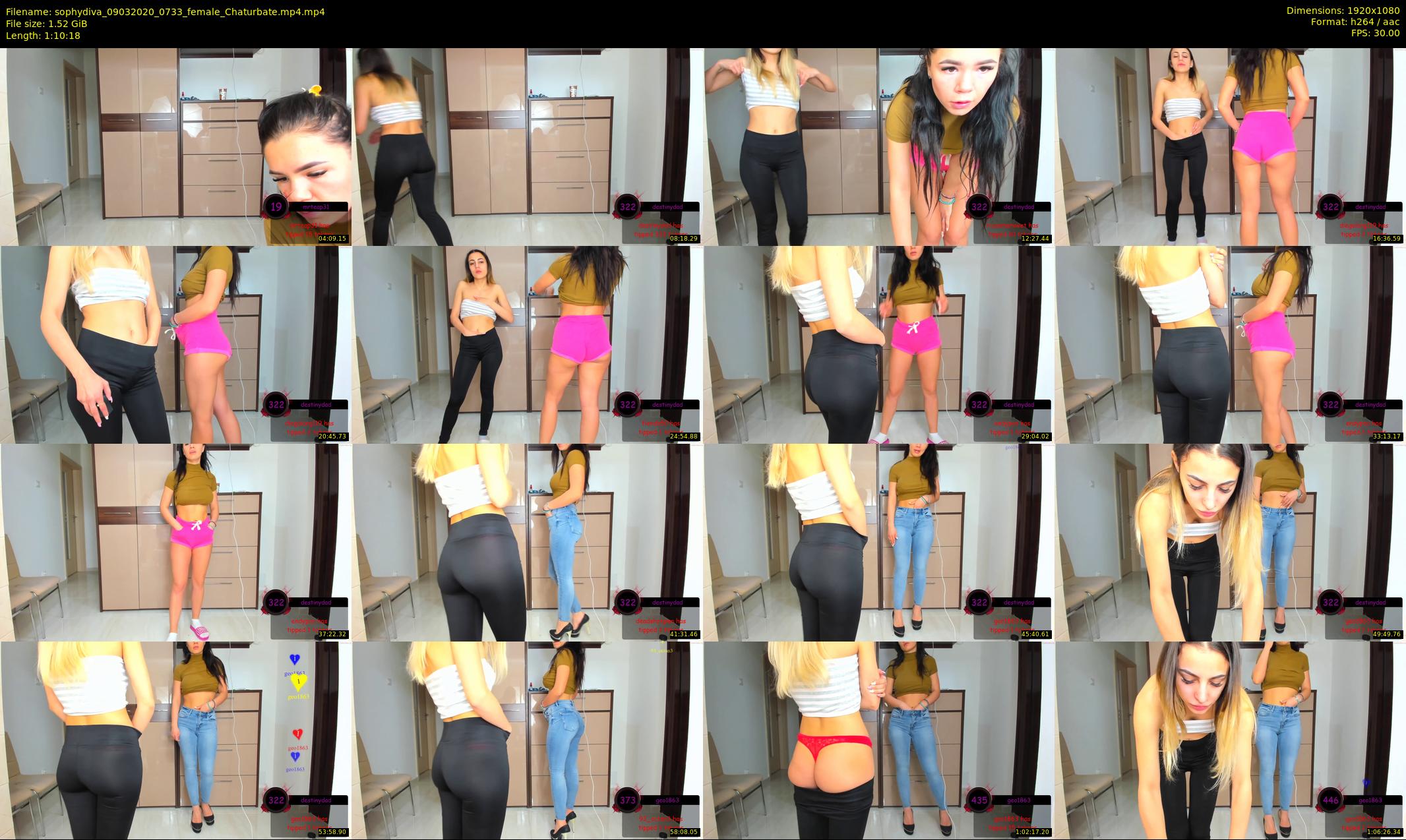 sophydiva — 71 minute Chaturbate female cam show recording, 1080p, Mar 9, 2020