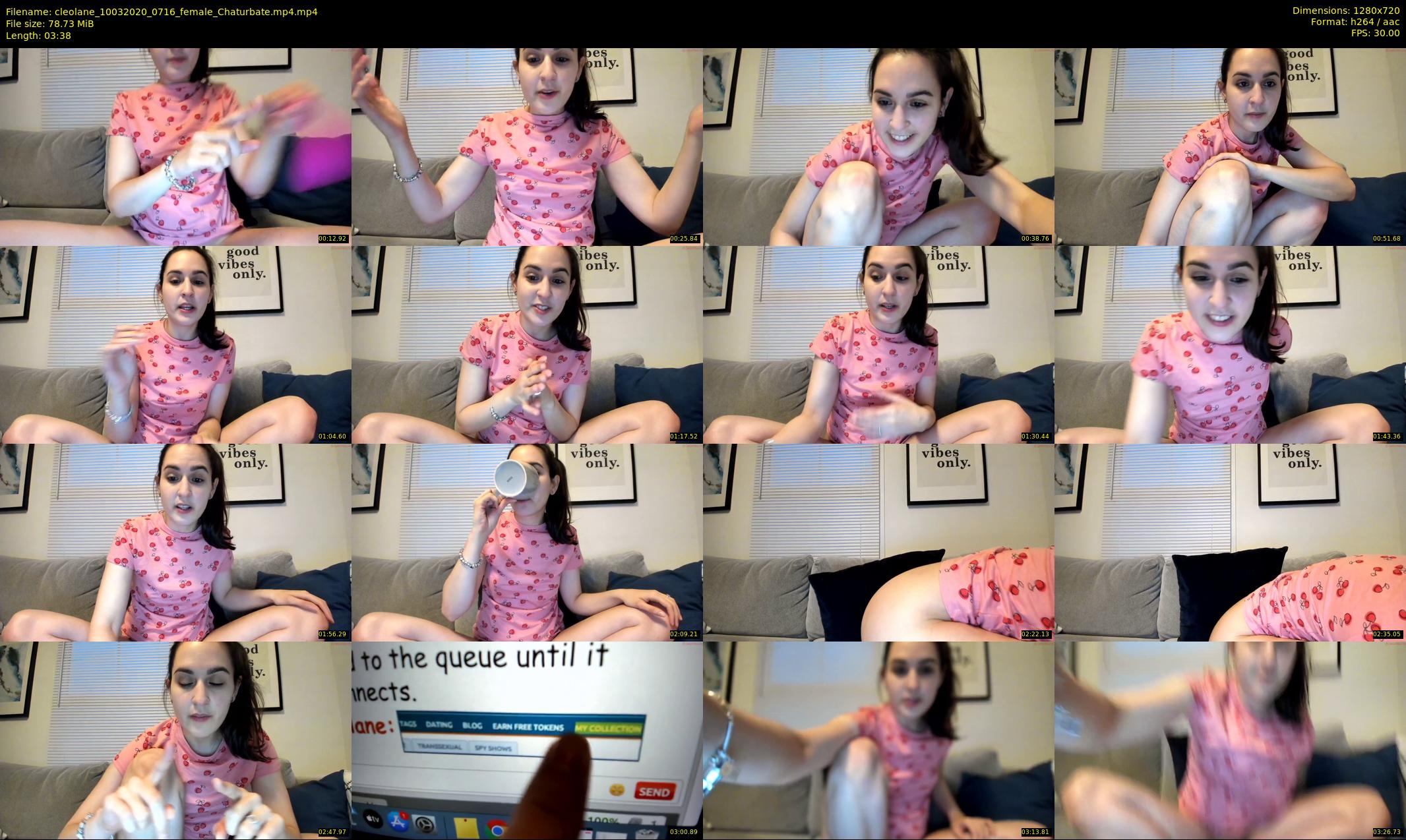 cleolane — 4 minute Chaturbate female cam show recording, 720p, Mar 10, 2020