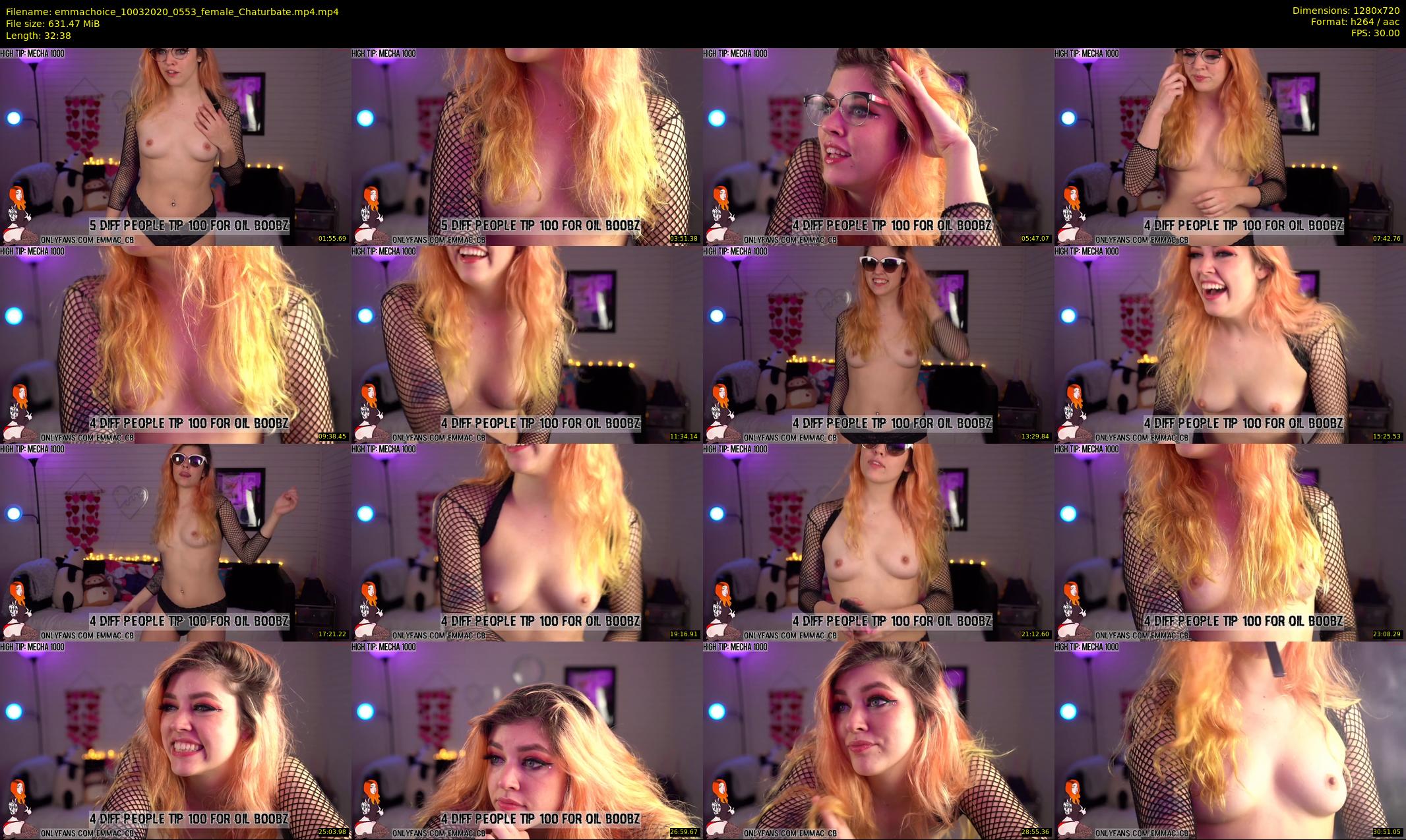 emmachoice — 33 minute Chaturbate female cam show recording, 720p, Mar 10, 2020