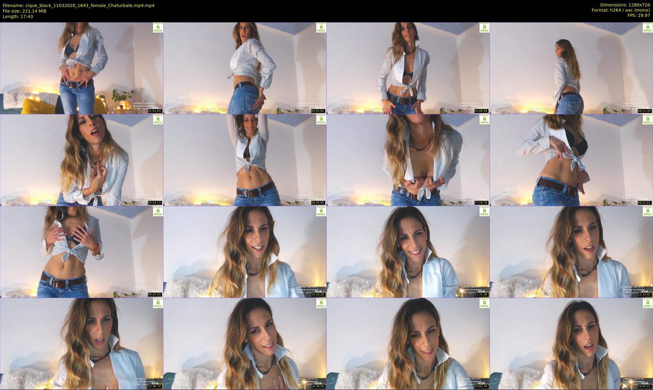 cique_black — 18 minute Chaturbate female cam show recording, 720p, Mar 11, 2020