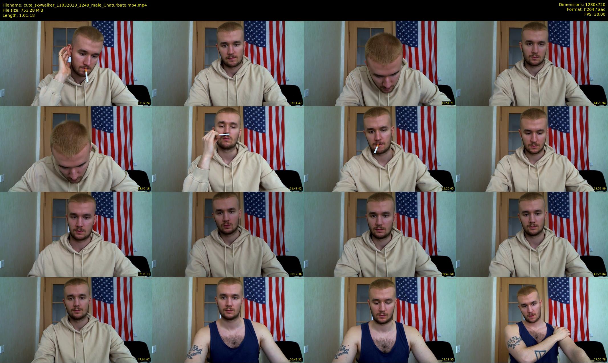 cute_skywalker — 62 minute Chaturbate male cam show recording, 720p, Mar 11, 2020