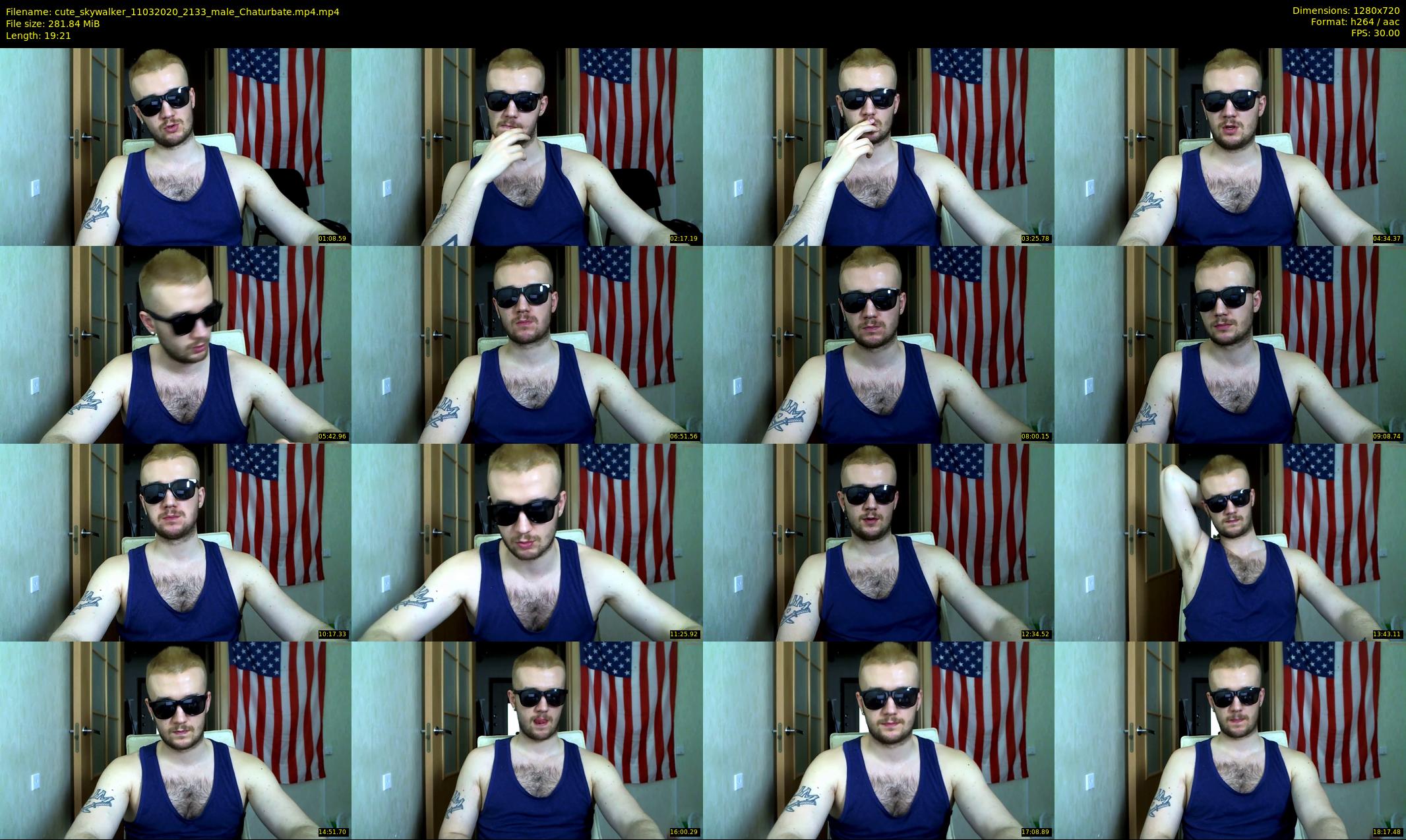 cute_skywalker — 20 minute Chaturbate male cam show recording, 720p, Mar 11, 2020
