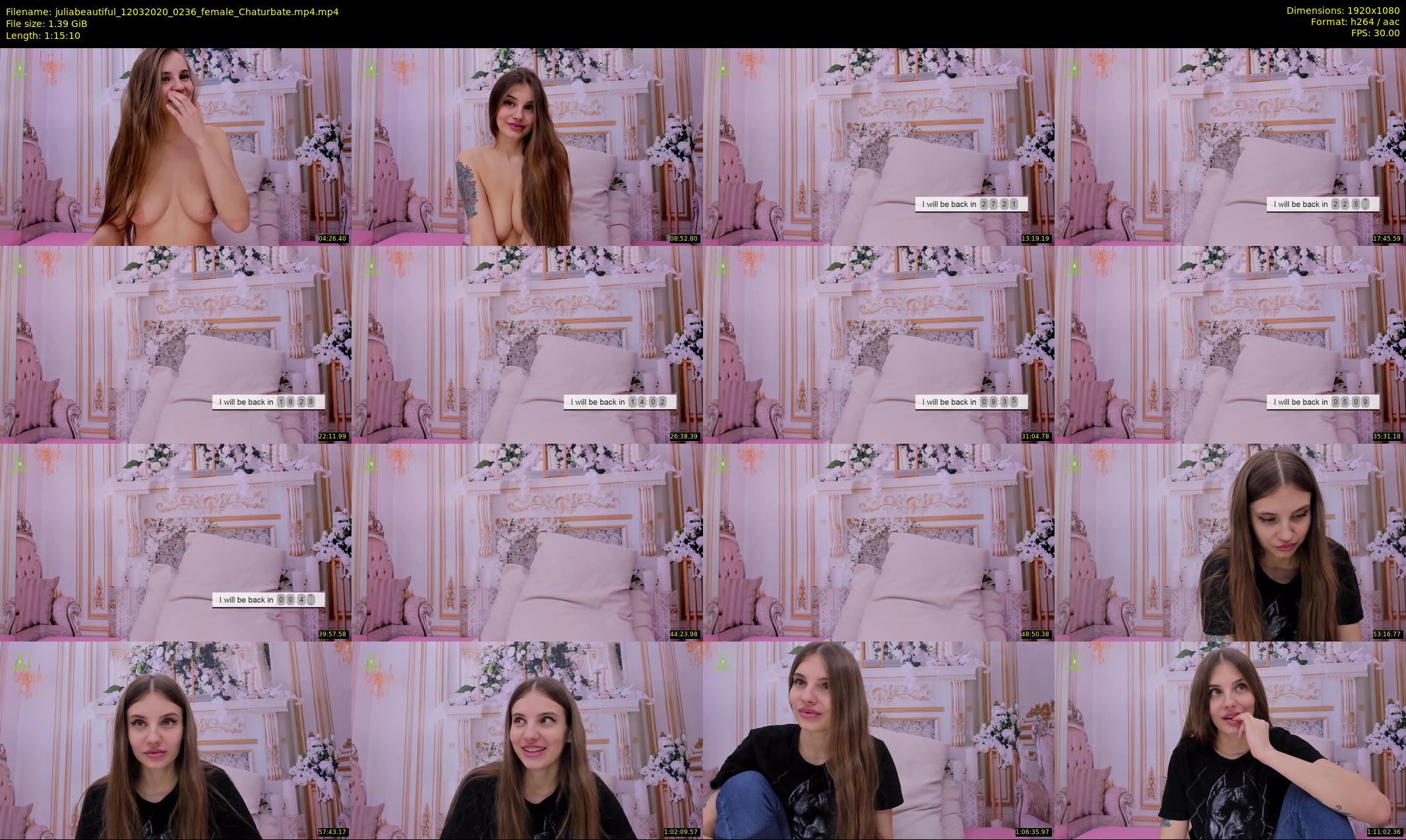 juliabeautiful — 76 minute Chaturbate female cam show recording, 1080p, Mar 12, 2020