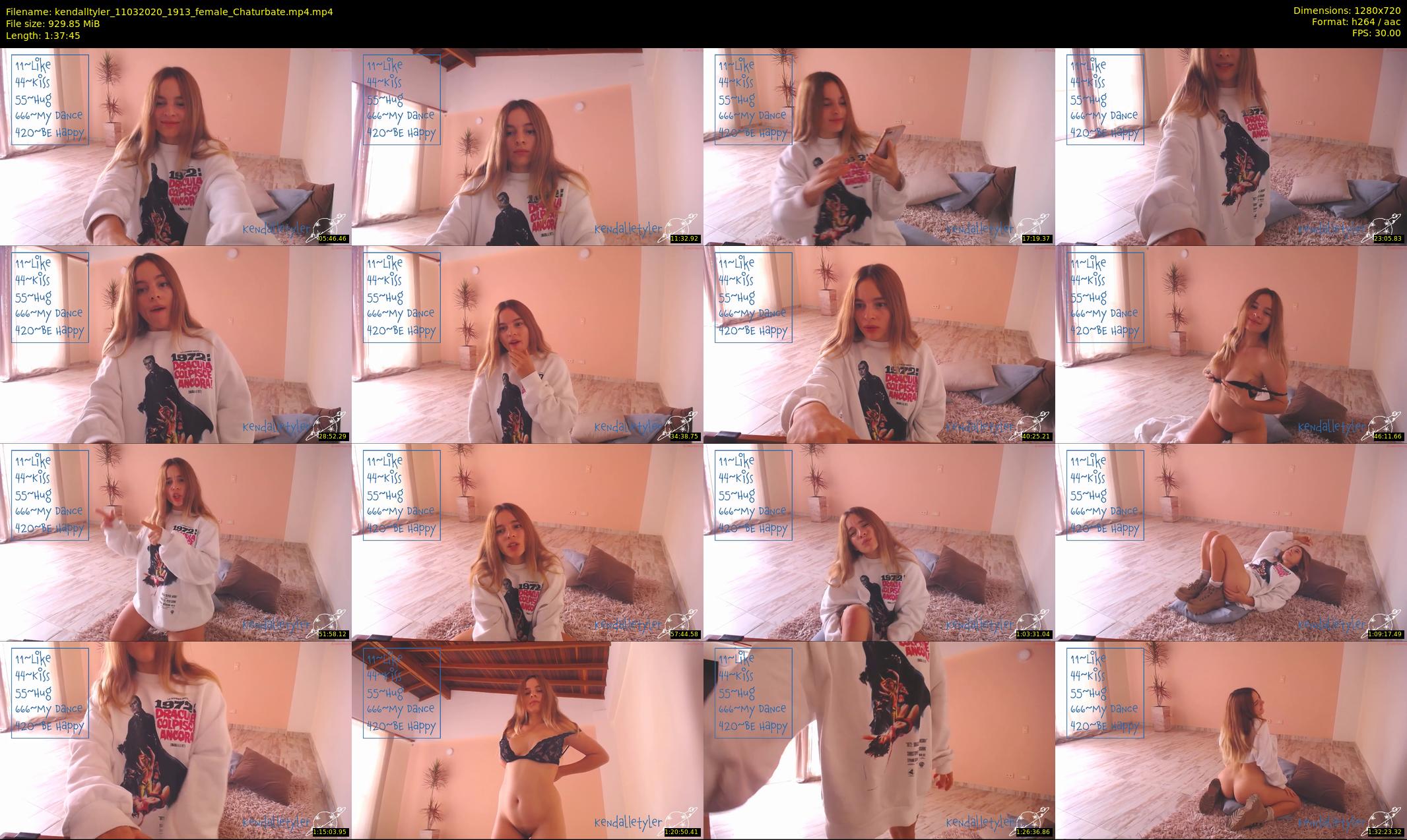 kendalltyler — 98 minute Chaturbate female cam show recording, 720p, Mar 11, 2020