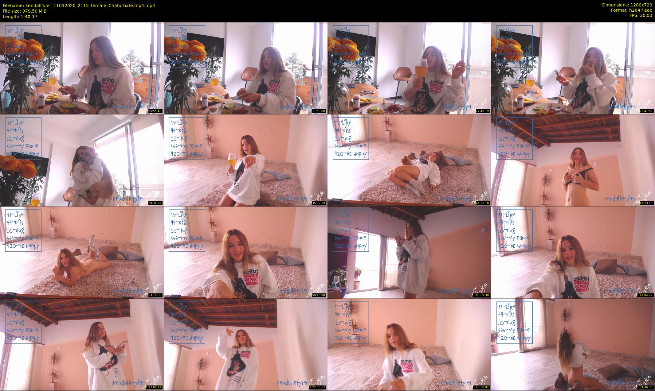 kendalltyler — 101 minute Chaturbate female cam show recording, 720p, Mar 11, 2020