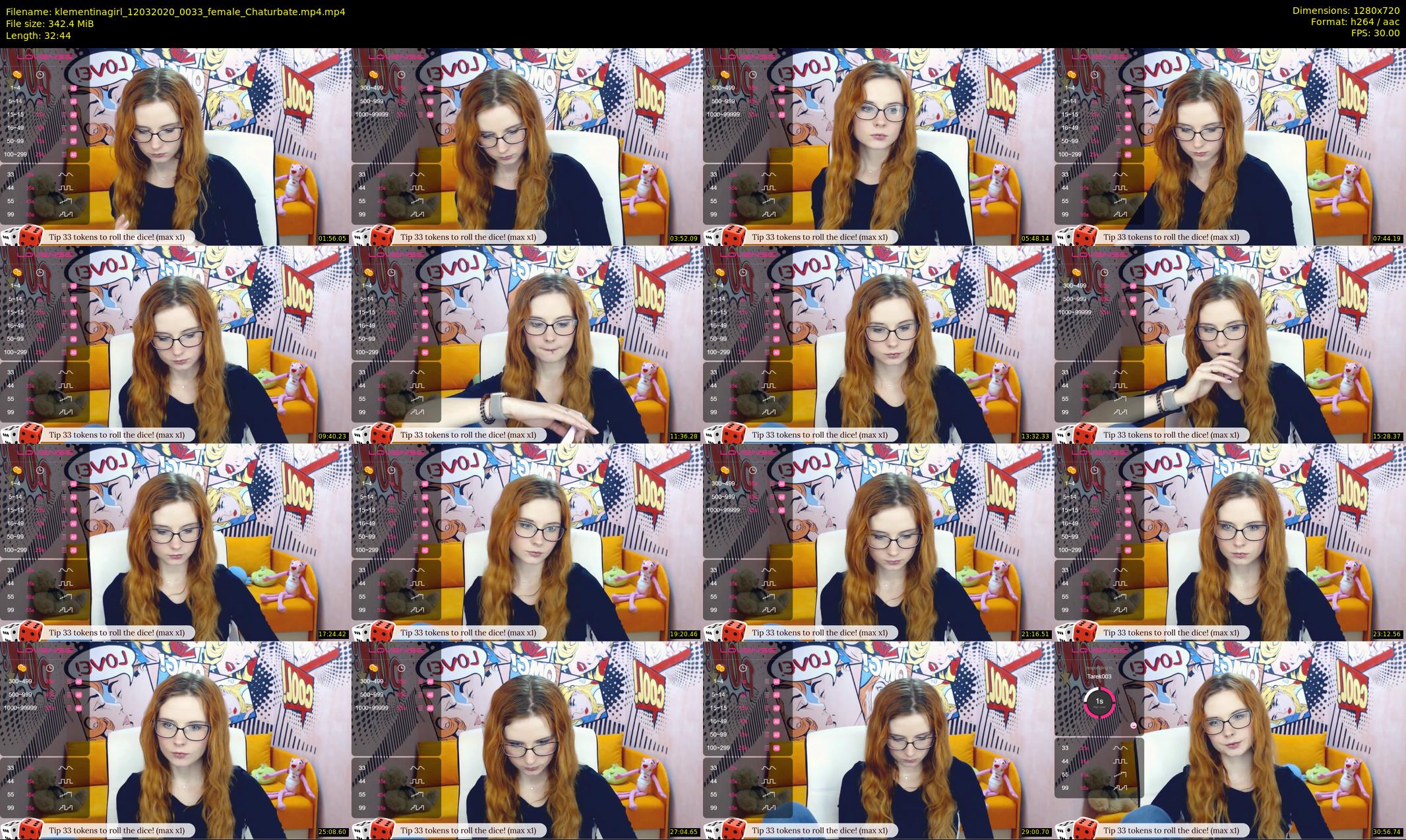 klementinagirl — 33 minute Chaturbate female cam show recording, 720p, Mar 12, 2020