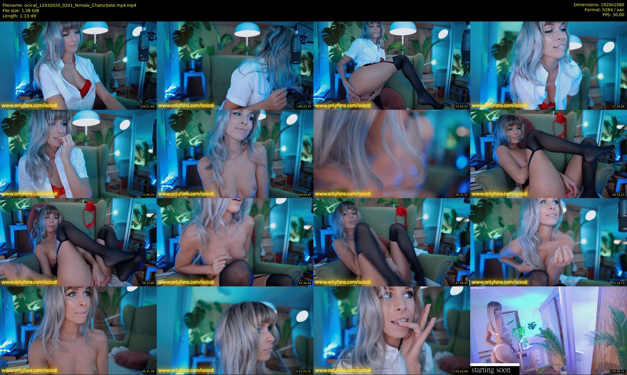 ocicat — 74 minute Chaturbate female cam show recording, 1080p, Mar 12, 2020