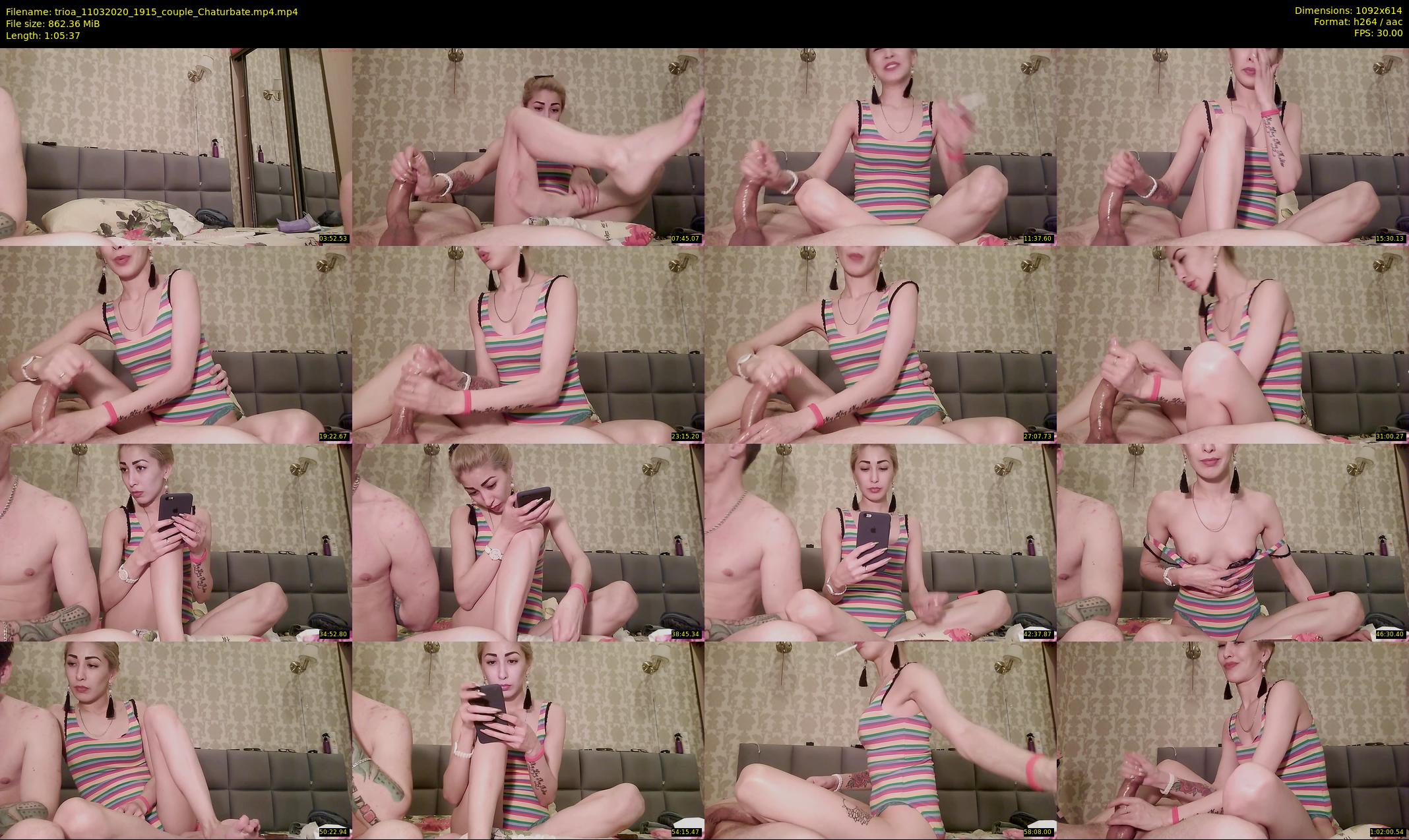 trioa — 66 minute Chaturbate couple cam show recording, 480p, Mar 11, 2020