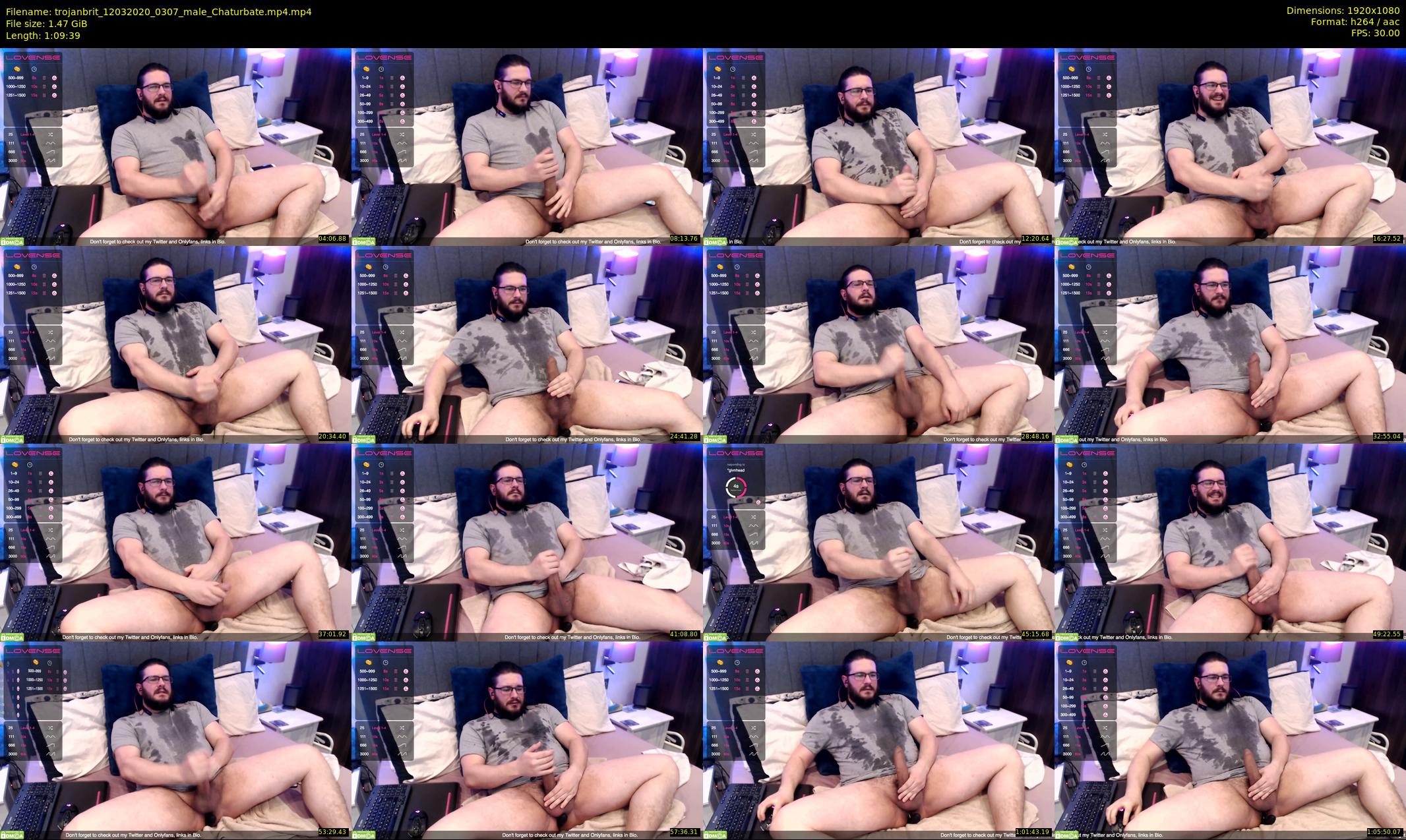 trojanbrit — 70 minute Chaturbate male cam show recording, 1080p, Mar 12, 2020