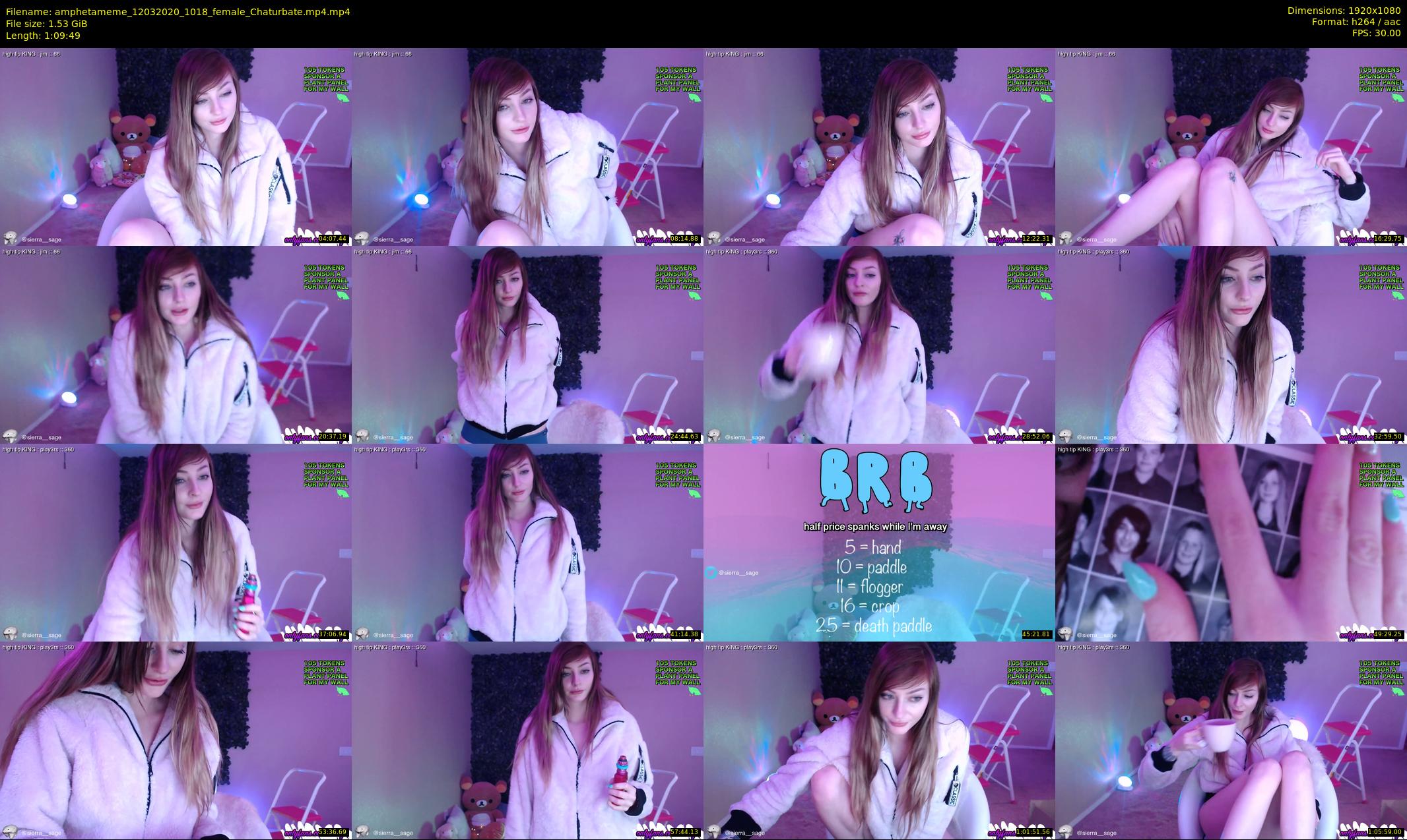 amphetameme — 70 minute Chaturbate female cam show recording, 1080p, Mar 12, 2020