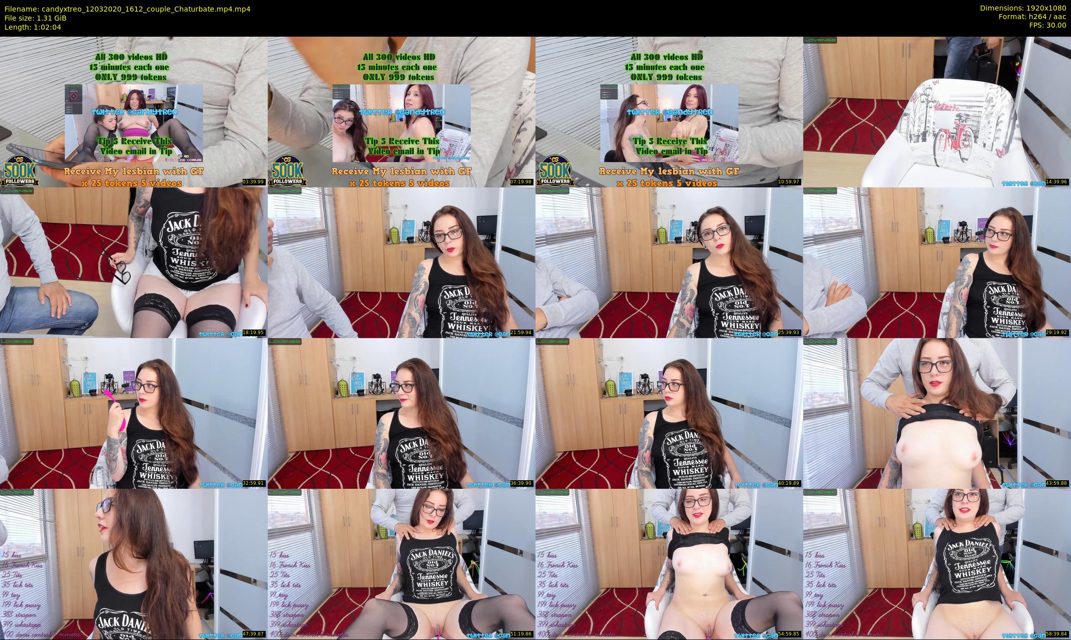 candyxtreo — 63 minute Chaturbate couple cam show recording, 1080p, Mar 12, 2020