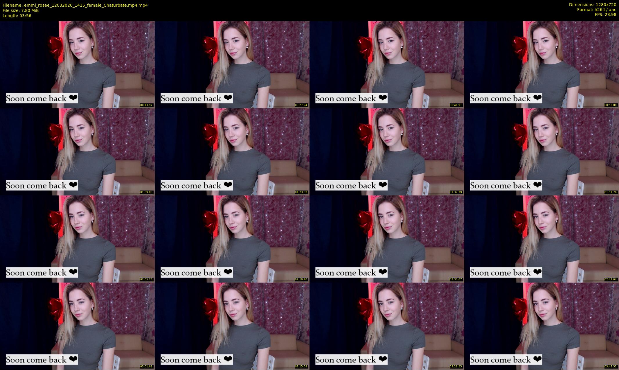 emmi_rosee — 4 minute Chaturbate female cam show recording, 720p, Mar 12, 2020