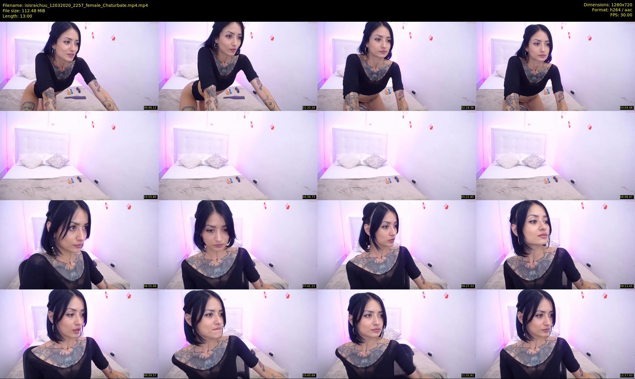 isisraichuu — 13 minute Chaturbate female cam show recording, 720p, Mar 12, 2020