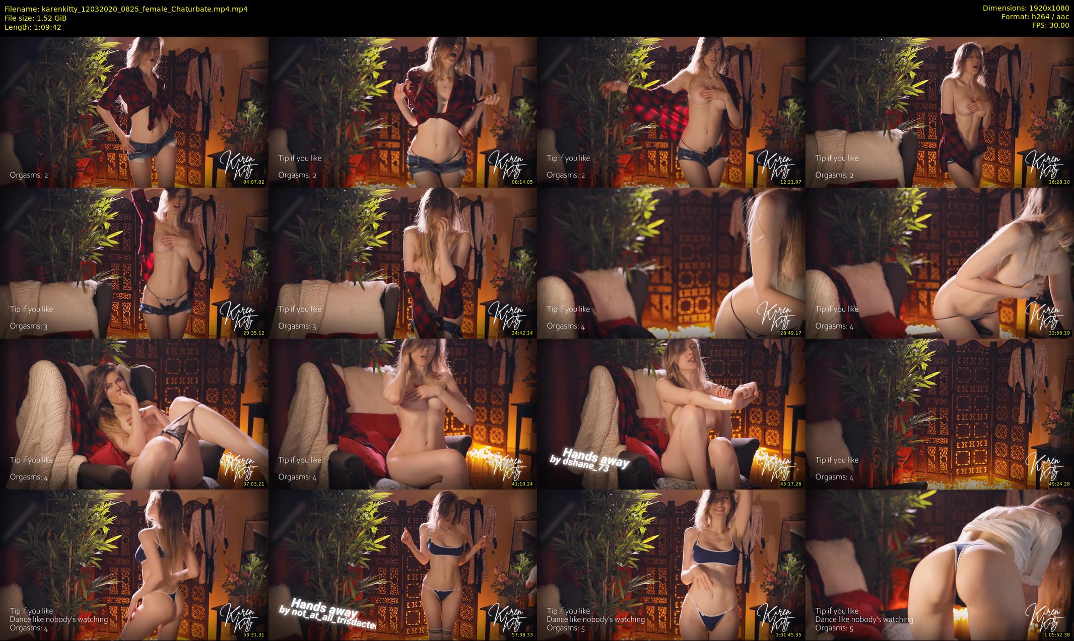 karenkitty — 70 minute Chaturbate female cam show recording, 1080p, Mar 12, 2020