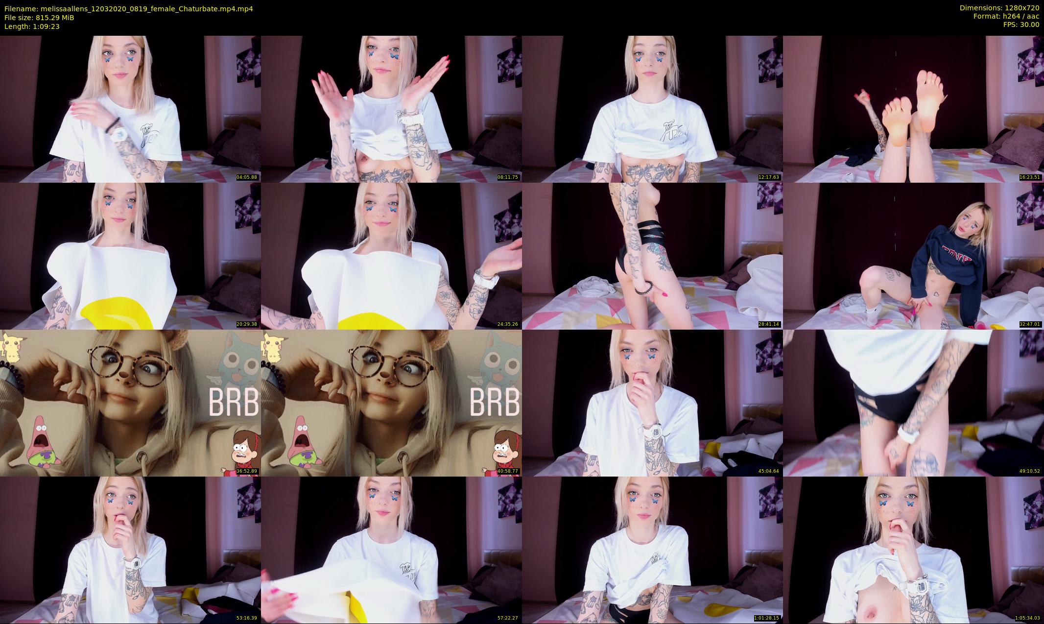 melissaallens — 70 minute Chaturbate female cam show recording, 720p, Mar 12, 2020