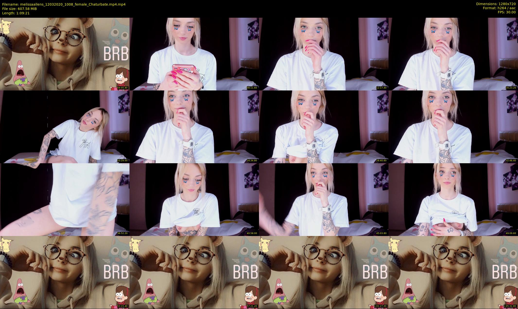 melissaallens — 70 minute Chaturbate female cam show recording, 720p, Mar 12, 2020