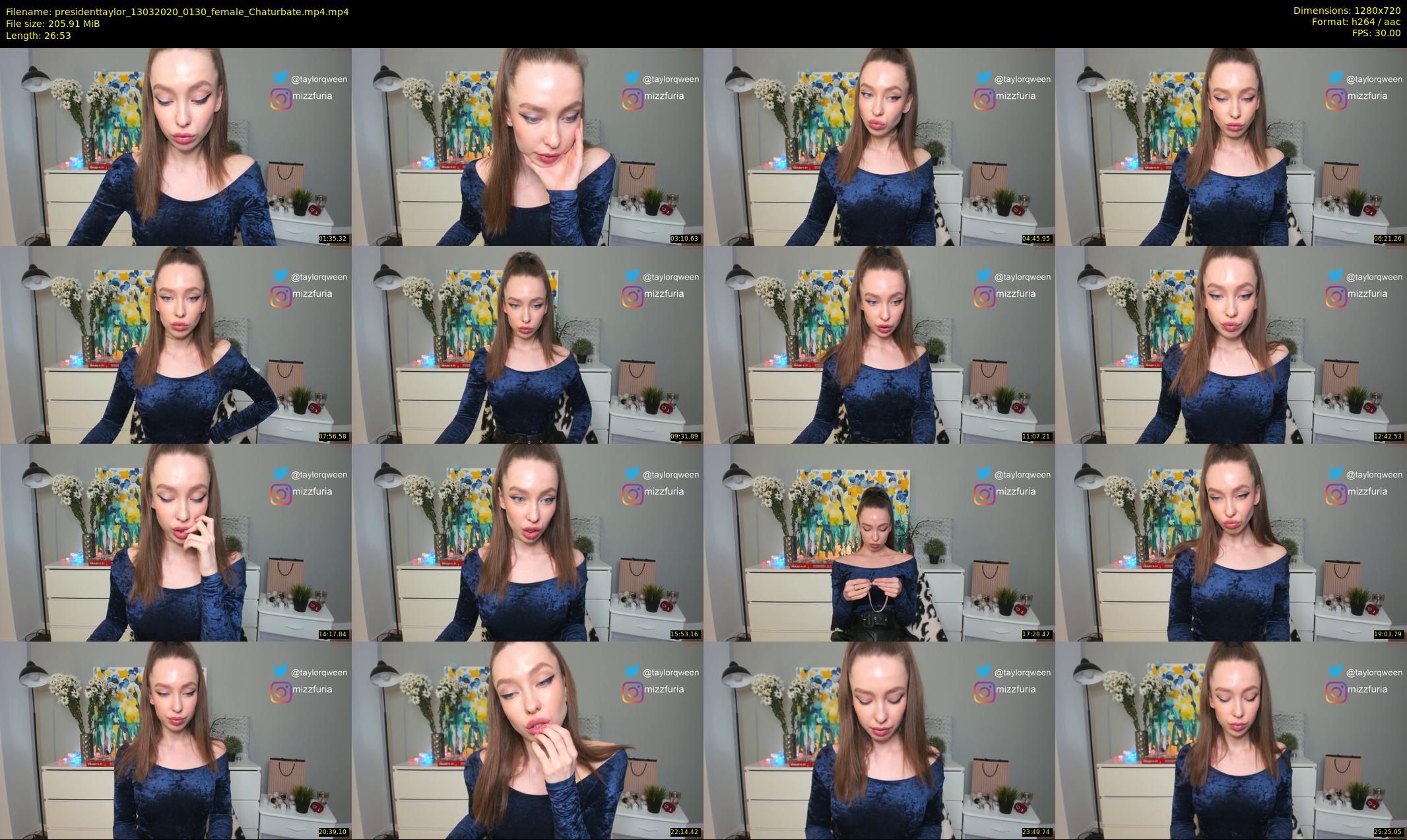 presidenttaylor — 27 minute Chaturbate female cam show recording, 720p, Mar 13, 2020