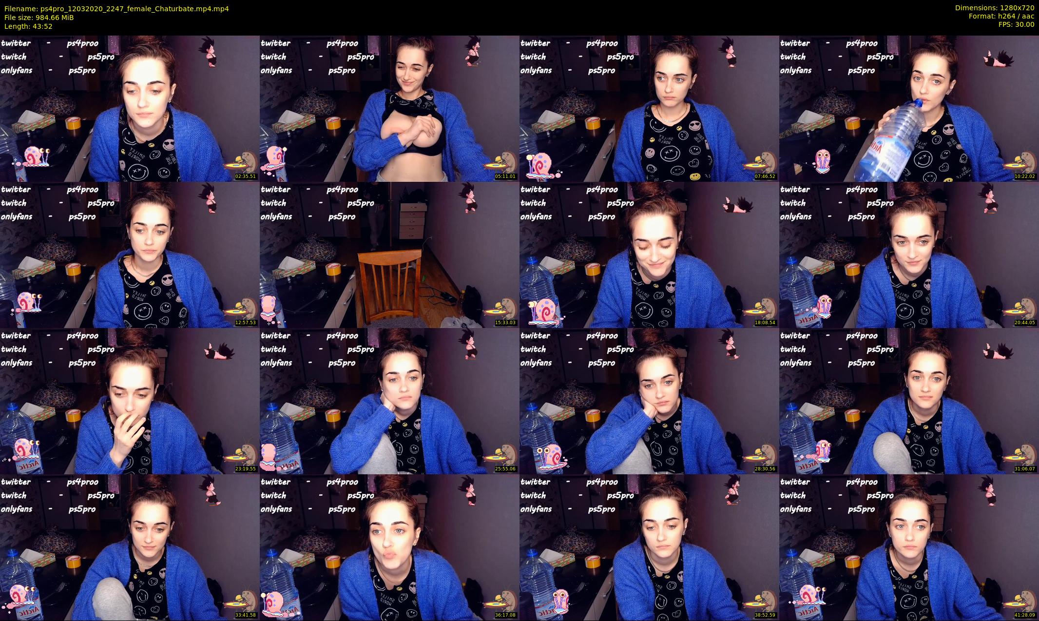 ps4pro — 44 minute Chaturbate female cam show recording, 720p, Mar 12, 2020